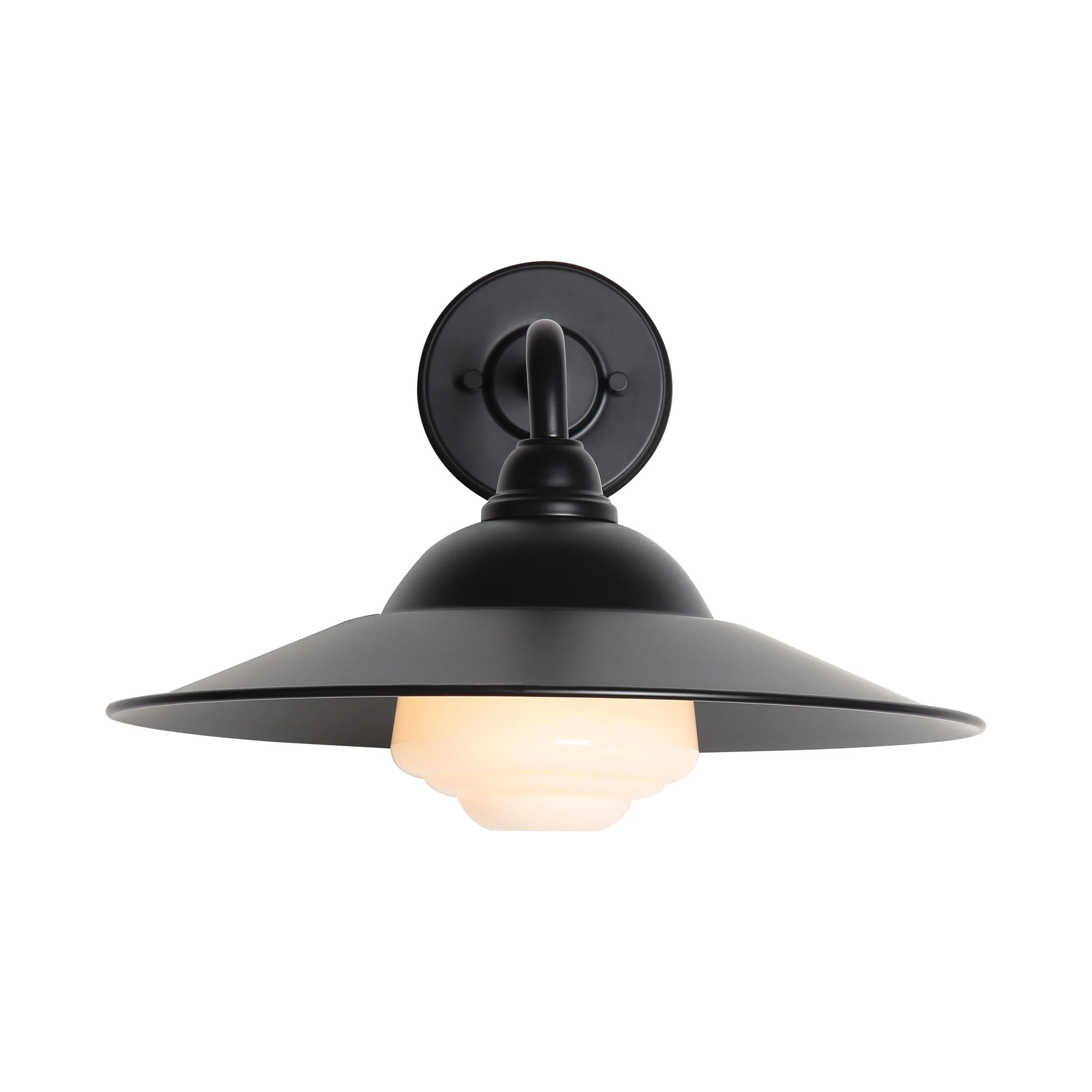 Yep by Golden Lighting Croma 1-light Wall Sconce in Matte Black shade and Seeded Glass Ball - Image 2