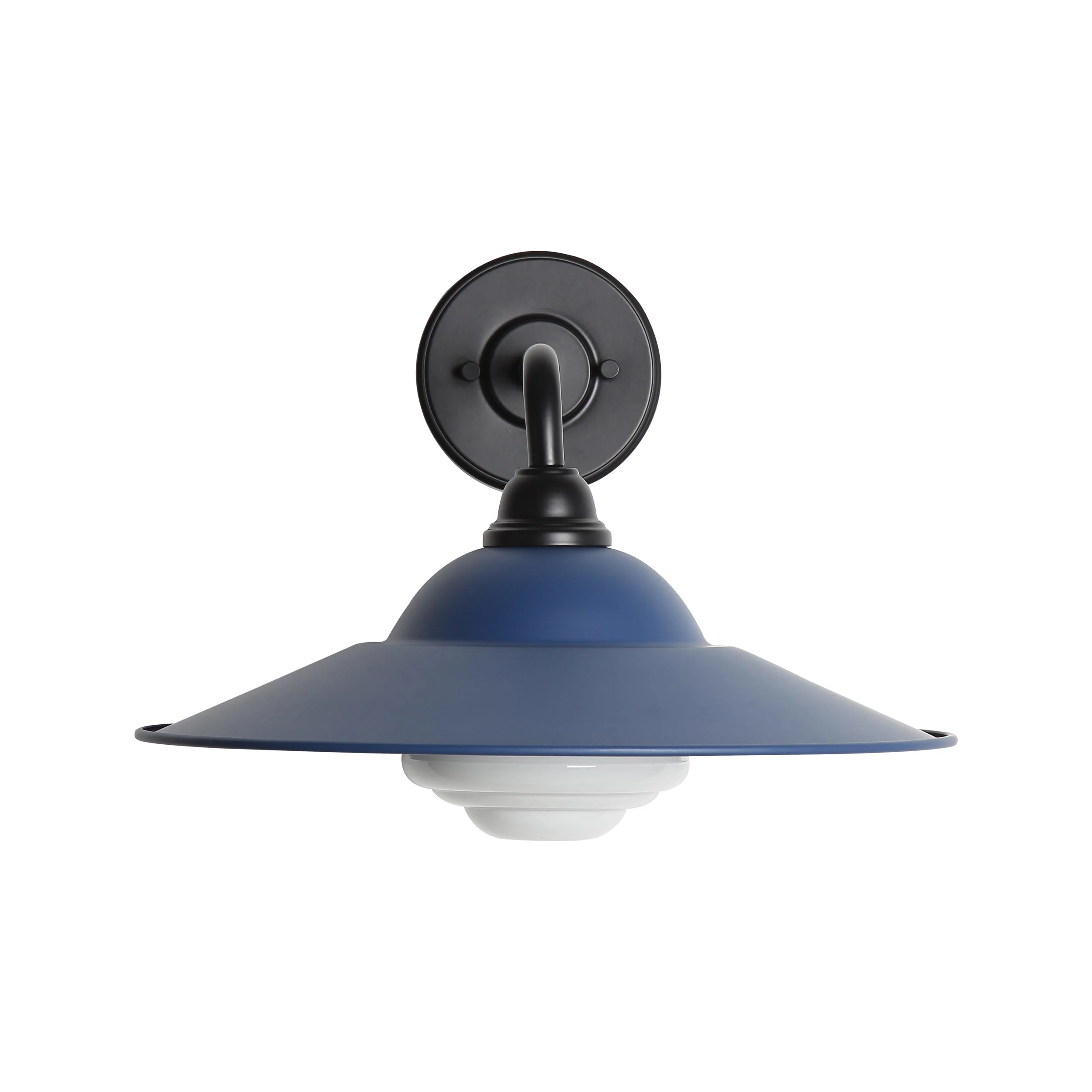 Yep by Golden Lighting Croma 1-light Wall Sconce in Matte Blue shade and White Bell Glass - Image 2