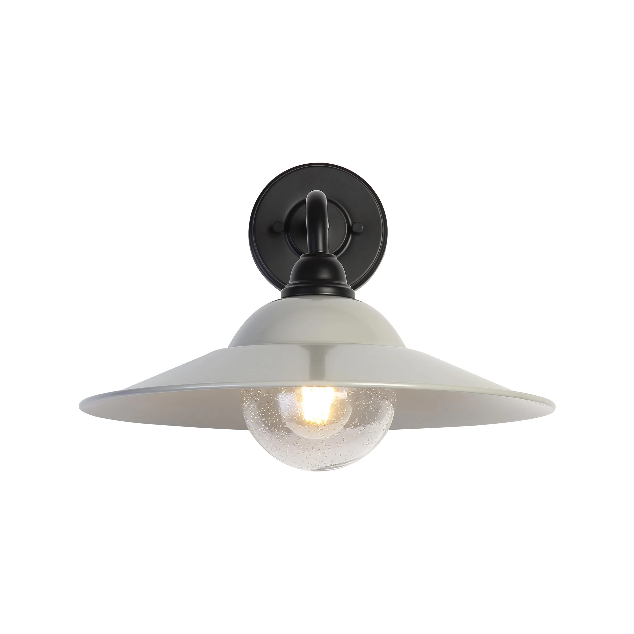 Yep by Golden Lighting Croma 1-light Wall Sconce in Warm Gray shade and Seeded Glass Ball - Image 2