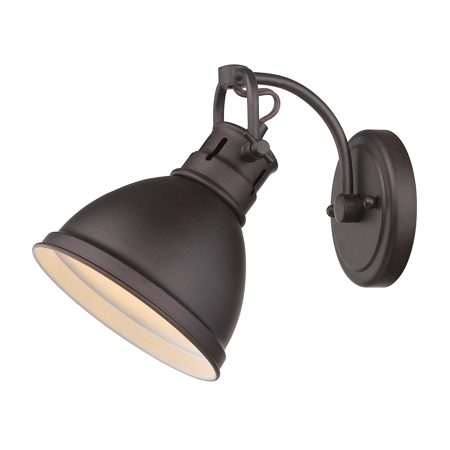 Yep by Golden Lighting Duncan 1-light Vanity in Rubbed Bronze and Rubbed Bronze shade - Image 2