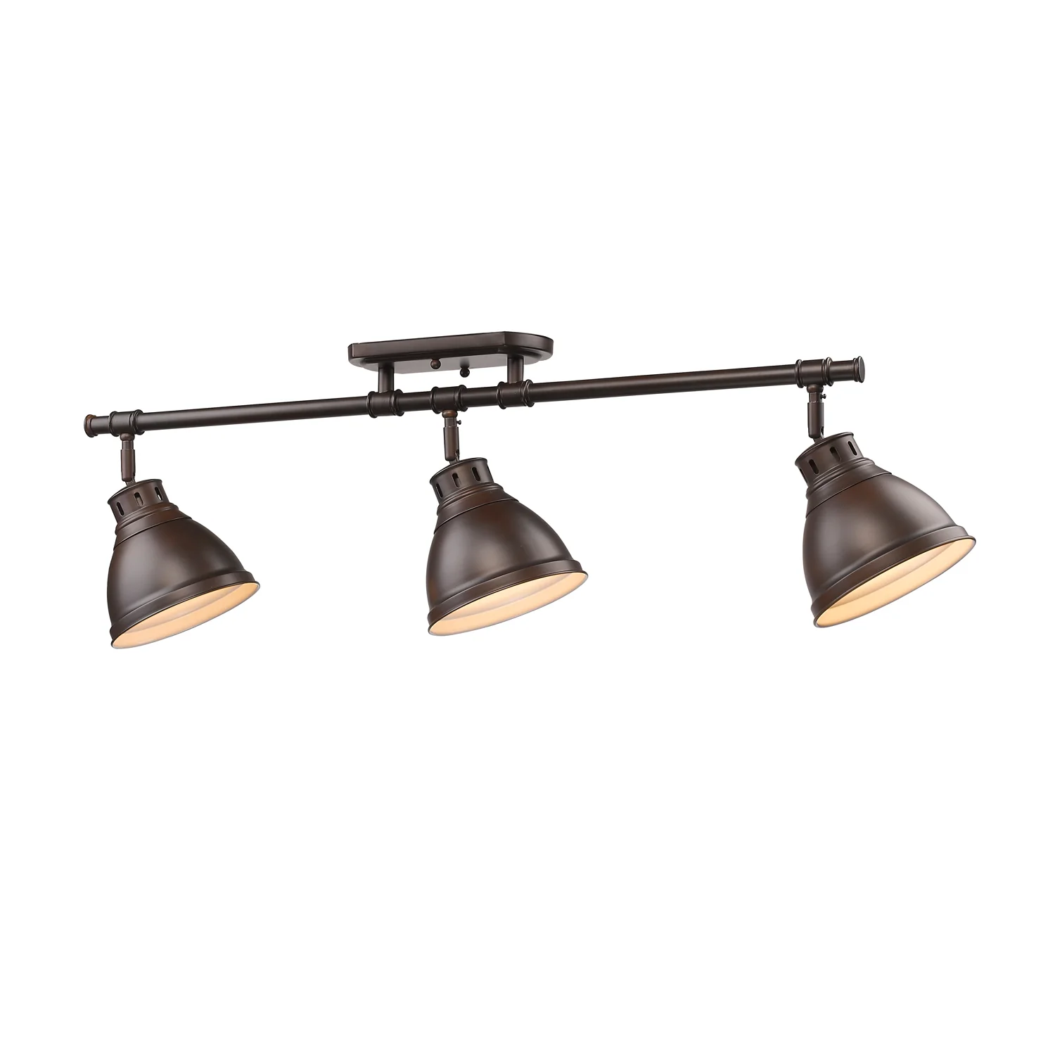 Yep by Golden Lighting Duncan 3-light Semi-Flush Mount in Rubbed Bronze and Rubbed Bronze shade - Image 2