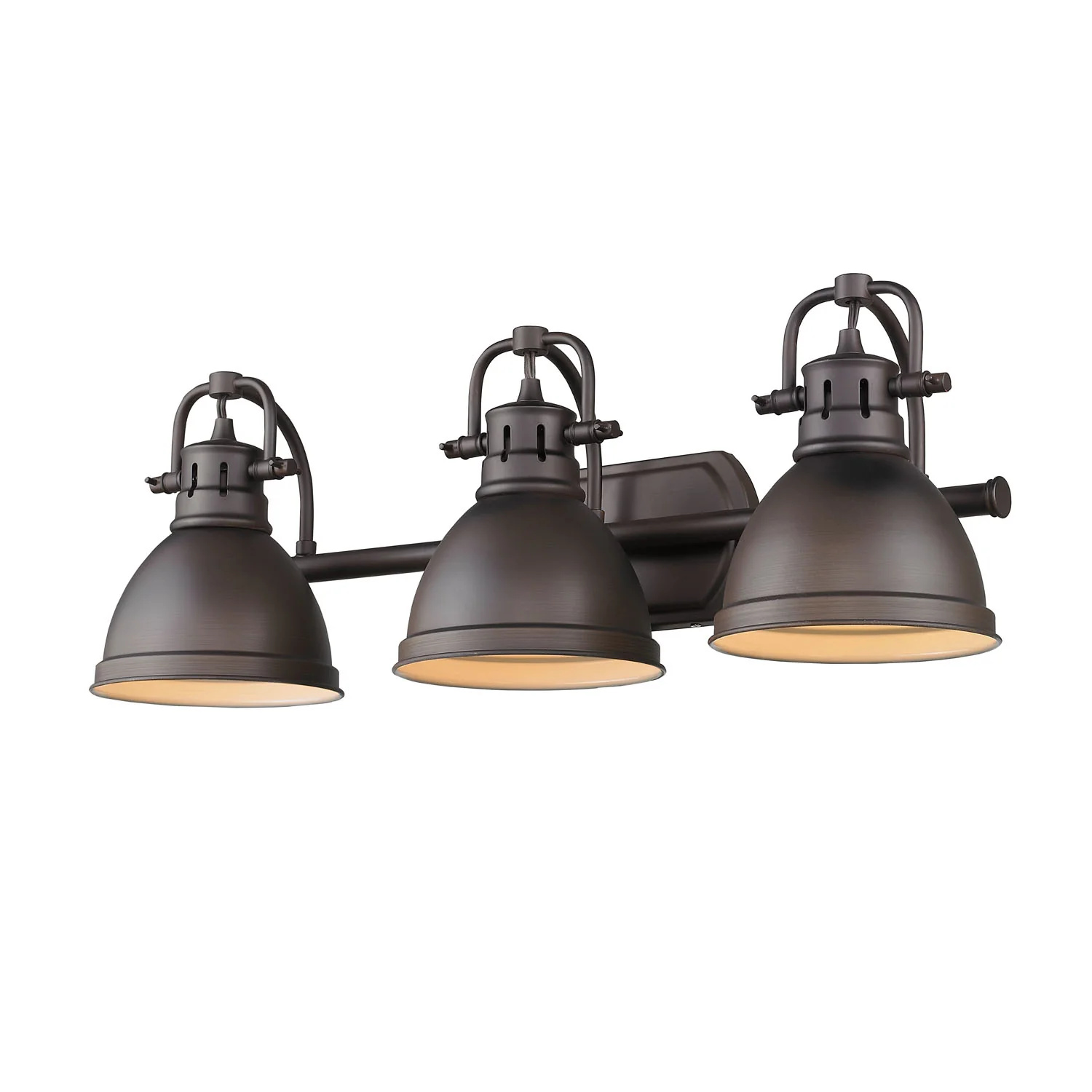Yep by Golden Lighting Duncan 3-light Vanity in Rubbed Bronze and Rubbed Bronze shade - Image 2