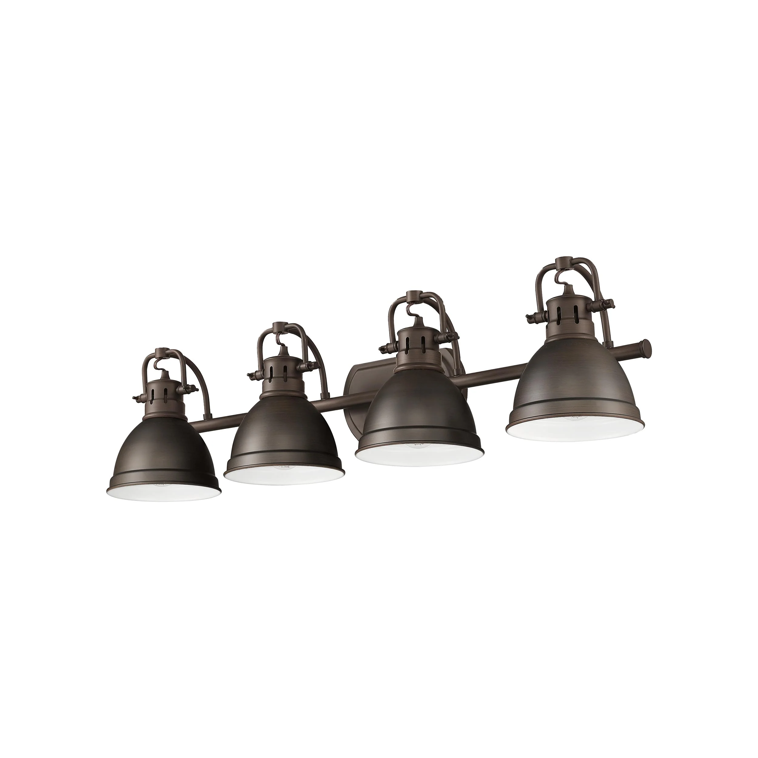 Yep by Golden Lighting Duncan 4-light Vanity in Rubbed Bronze and Rubbed Bronze shade - Image 2