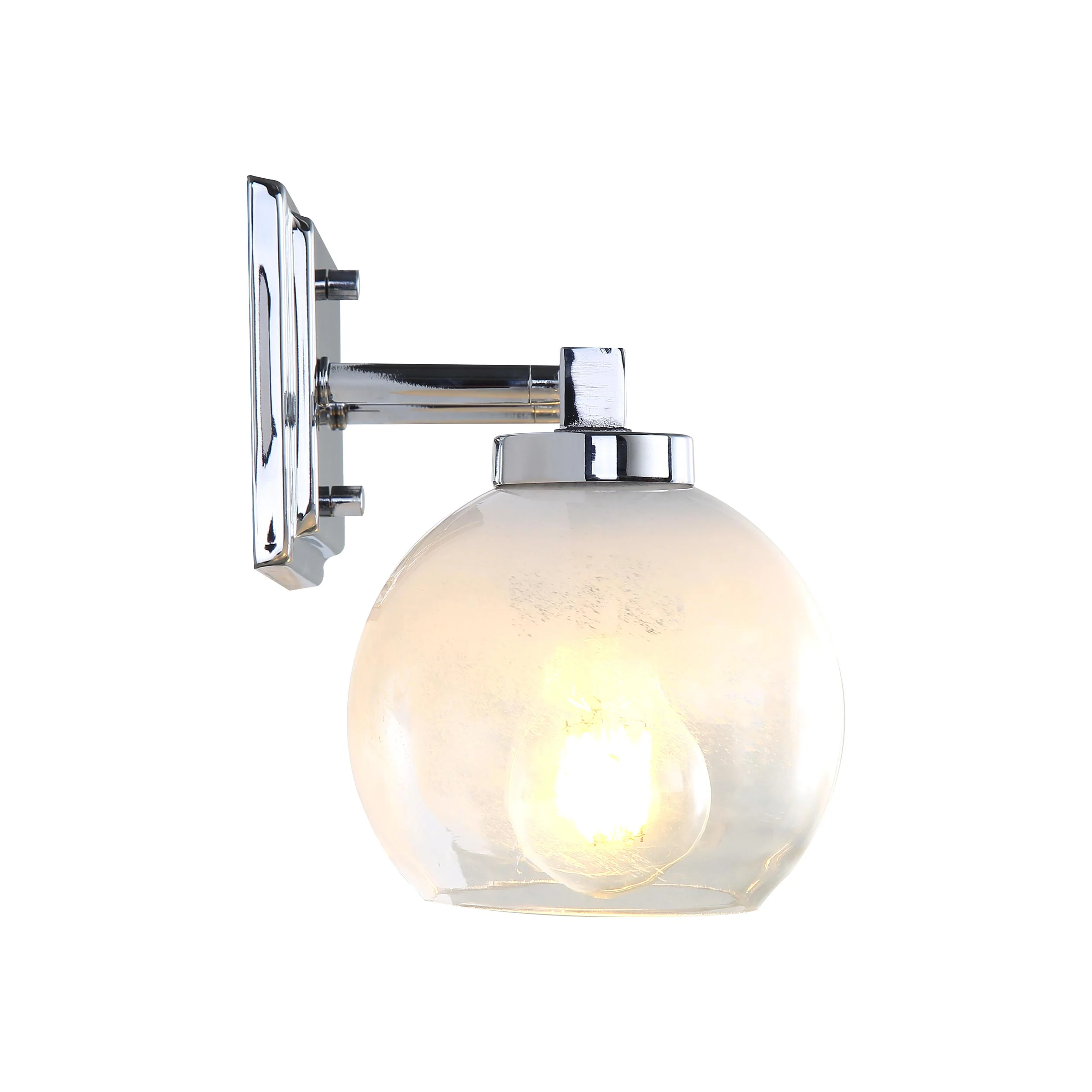 Yep by Golden Lighting Elliott 2-light Vanity in Chrome and Clear Alabaster Glass - Image 2