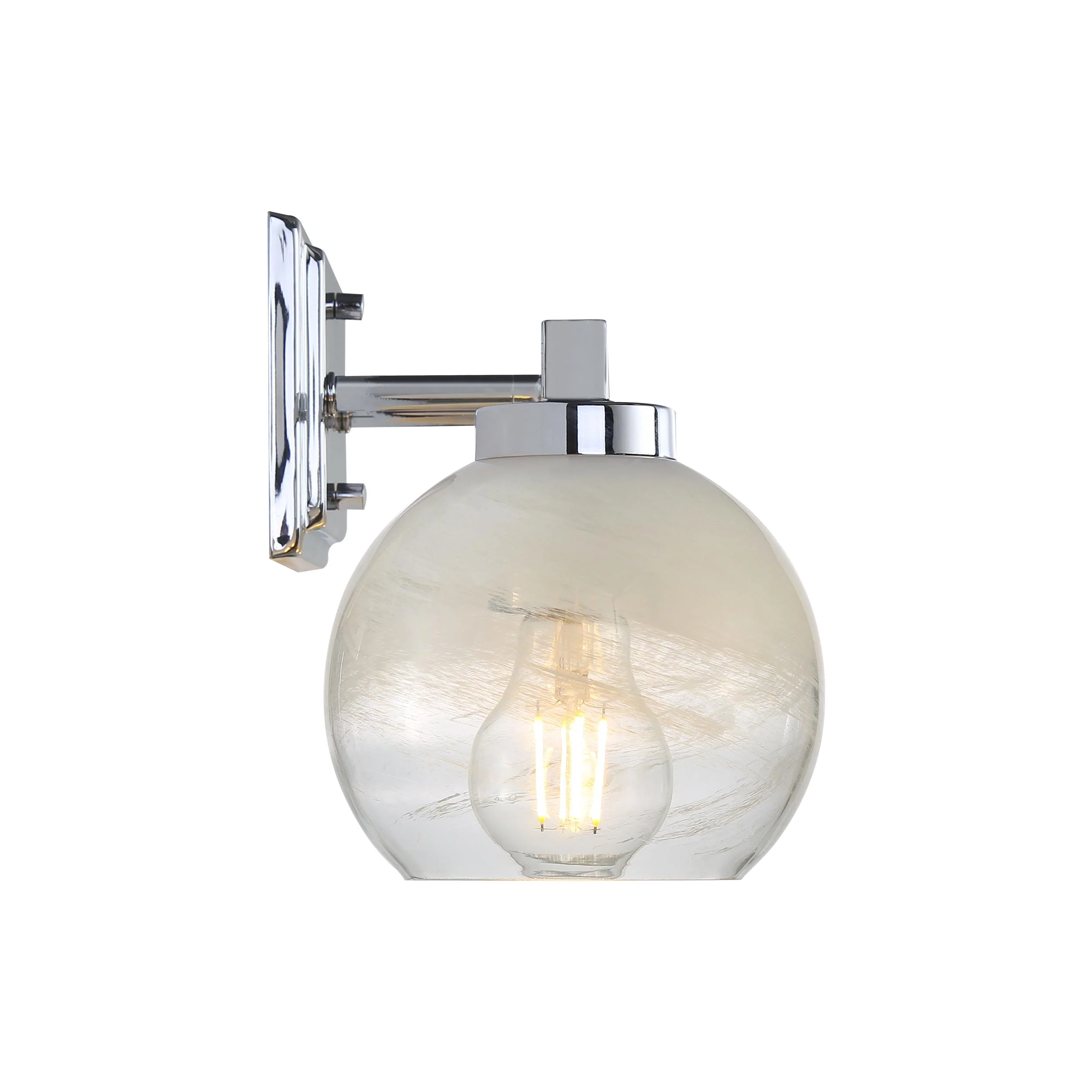 Yep by Golden Lighting Elliott 3-light Vanity in Chrome and Clear Alabaster Glass - Image 2