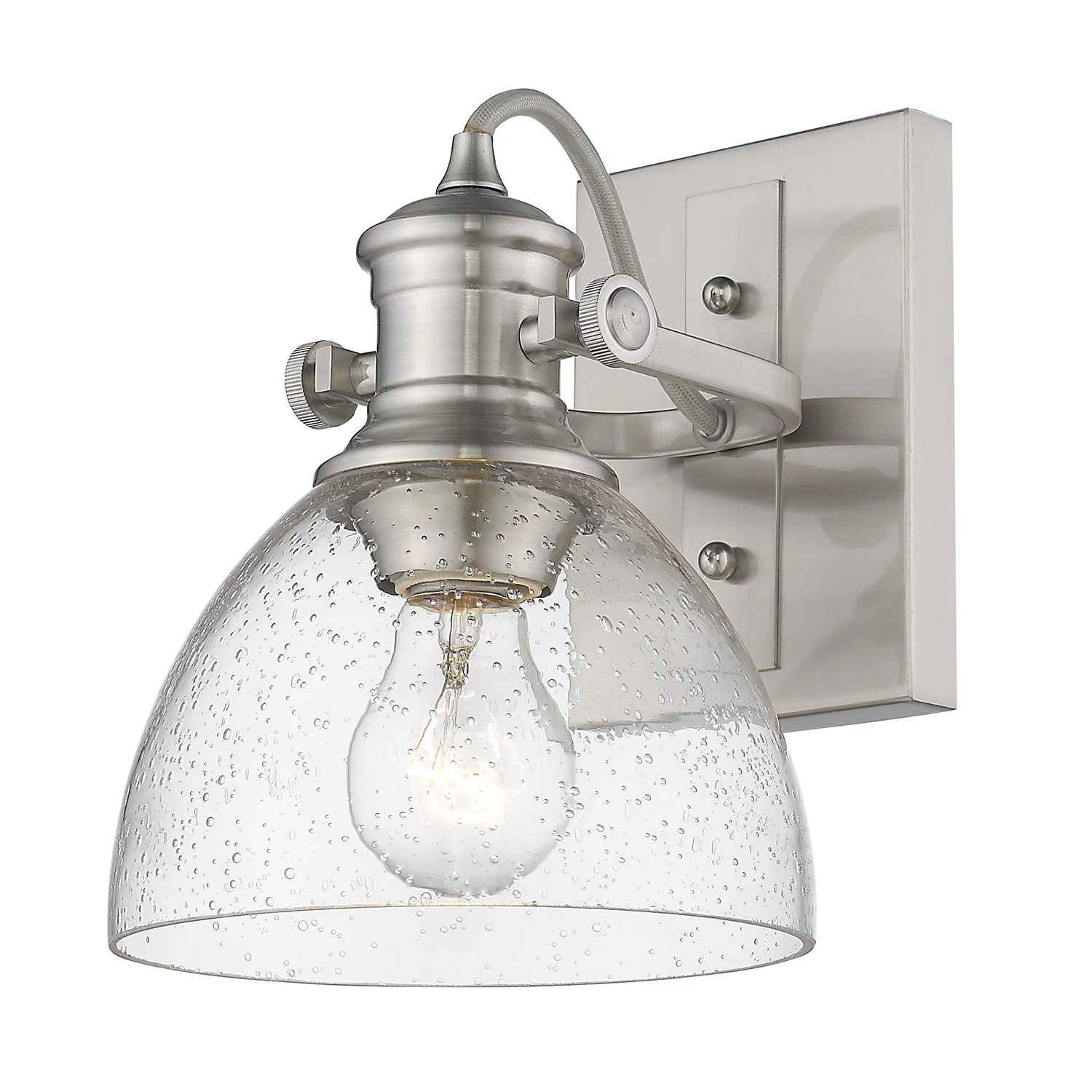 Yep by Golden Lighting Hines 1-light Semi-Flush Mount in Pewter - Image 2