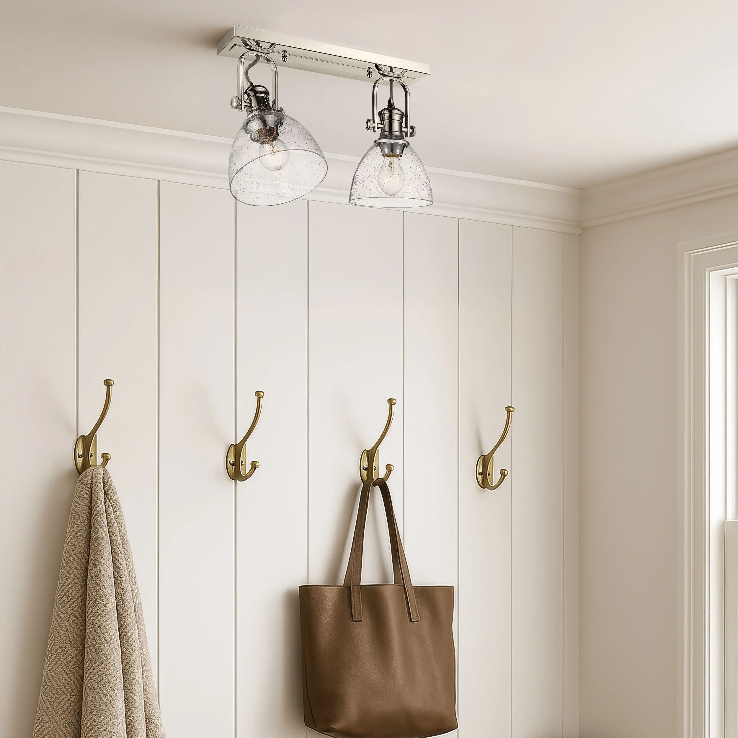 Yep by Golden Lighting Hines 2-light Semi-Flush Mount in Chrome - Image 2