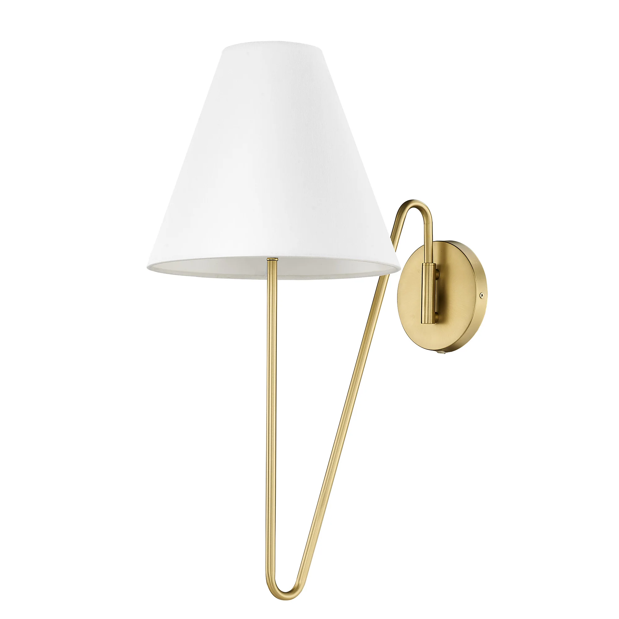 Yep by Golden Lighting Kennedy 1-light Swing Arm Wall Lamp in Brushed Champagne Brass - Image 2