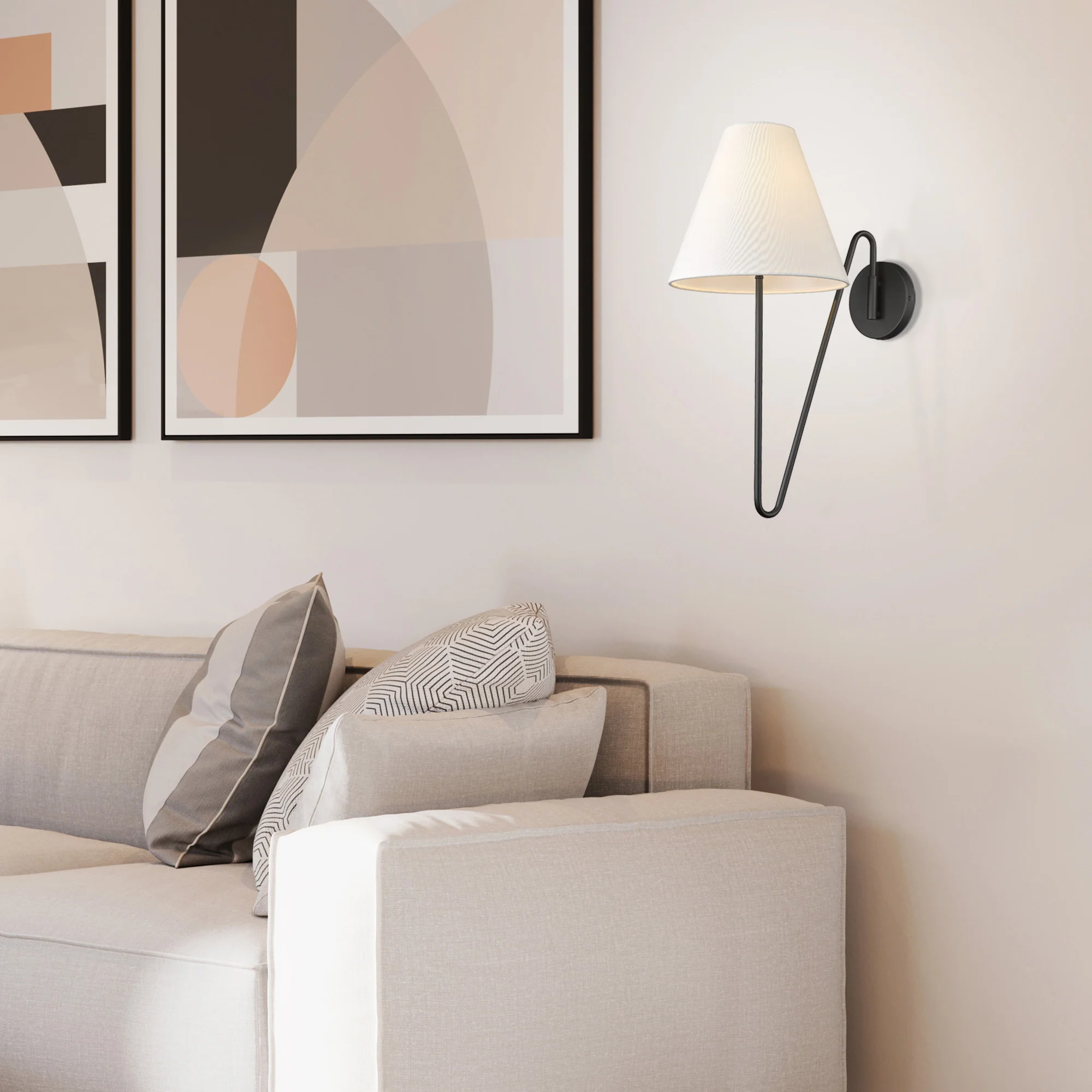 Yep by Golden Lighting Kennedy 1-light Swing Arm Wall Lamp in Natural Black - Image 2