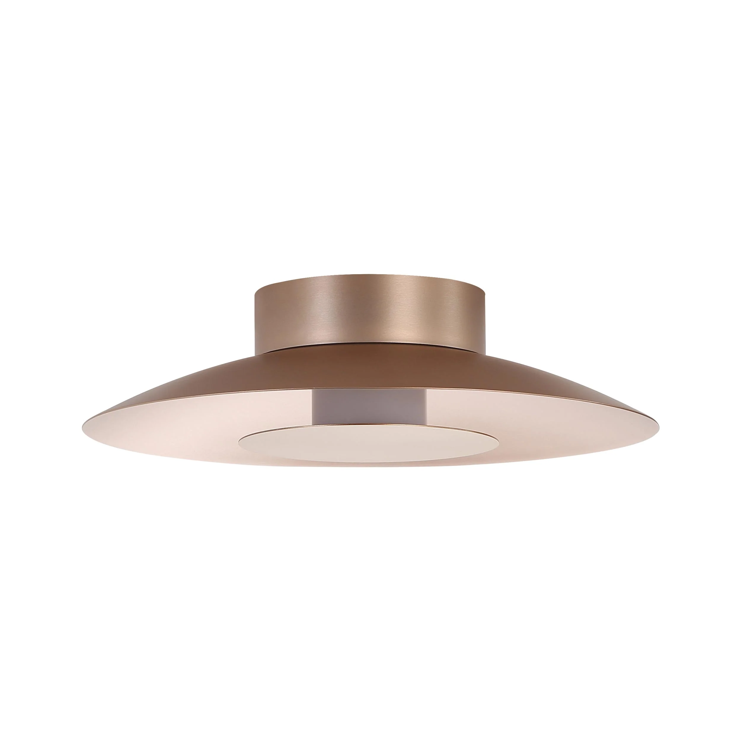 Yep by Golden Lighting Luma Integrated LED Flush Mount in French Gold and French Gold shade - Image 2