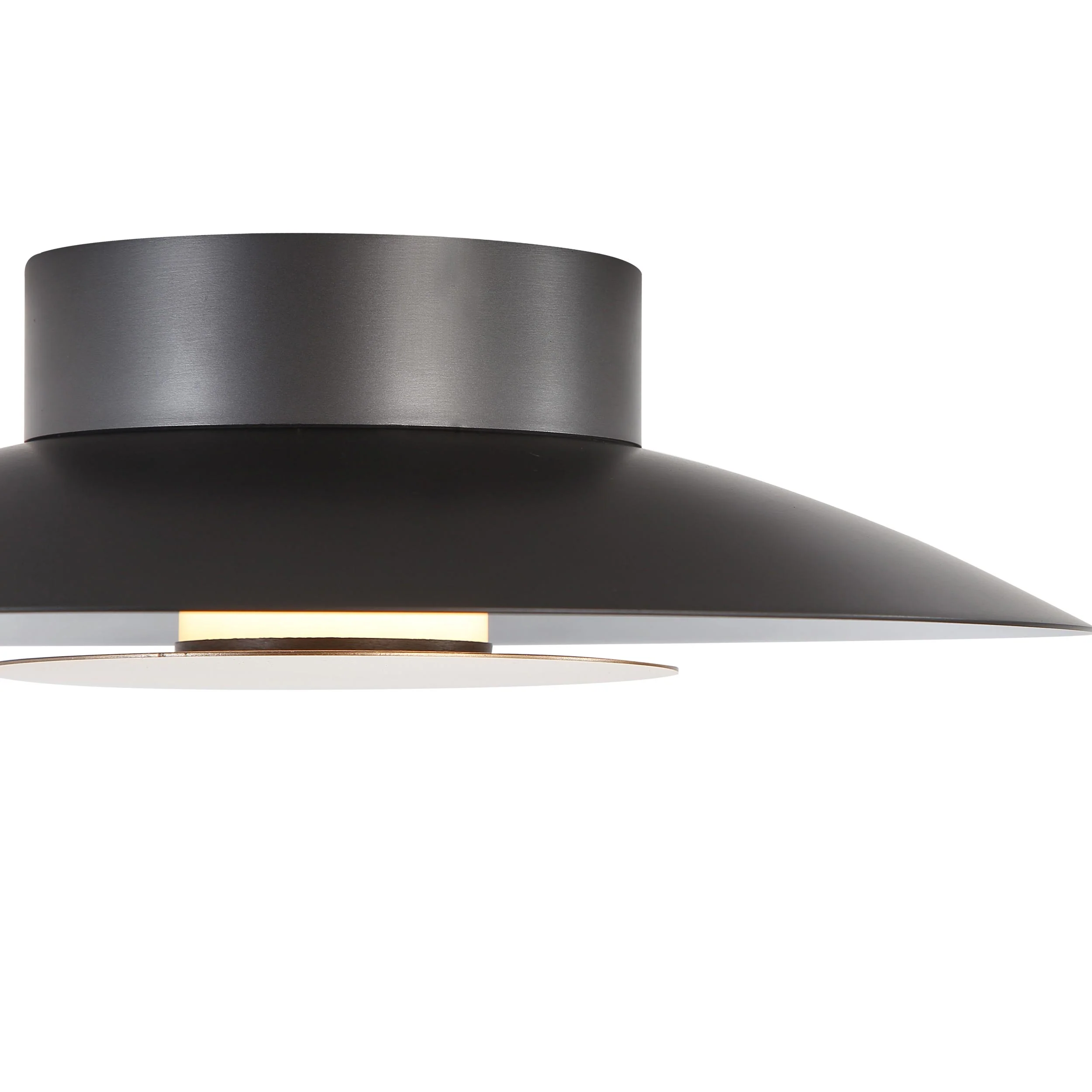 Yep by Golden Lighting Luma Integrated LED Flush Mount in Graphite and French Gold shade - Image 2
