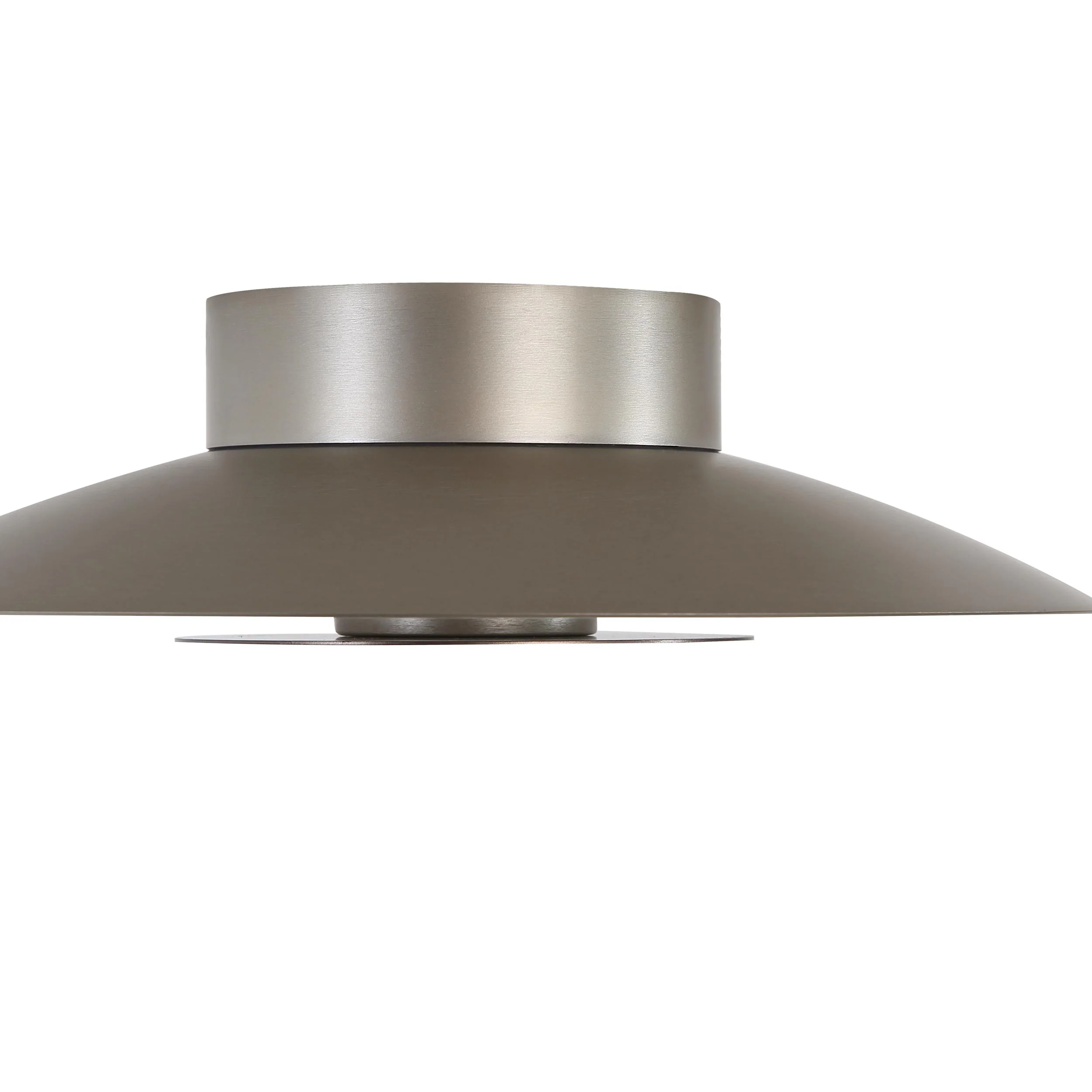 Yep by Golden Lighting Luma Integrated LED Flush Mount in Sand Nickel and Coffee Silver accent - Image 2
