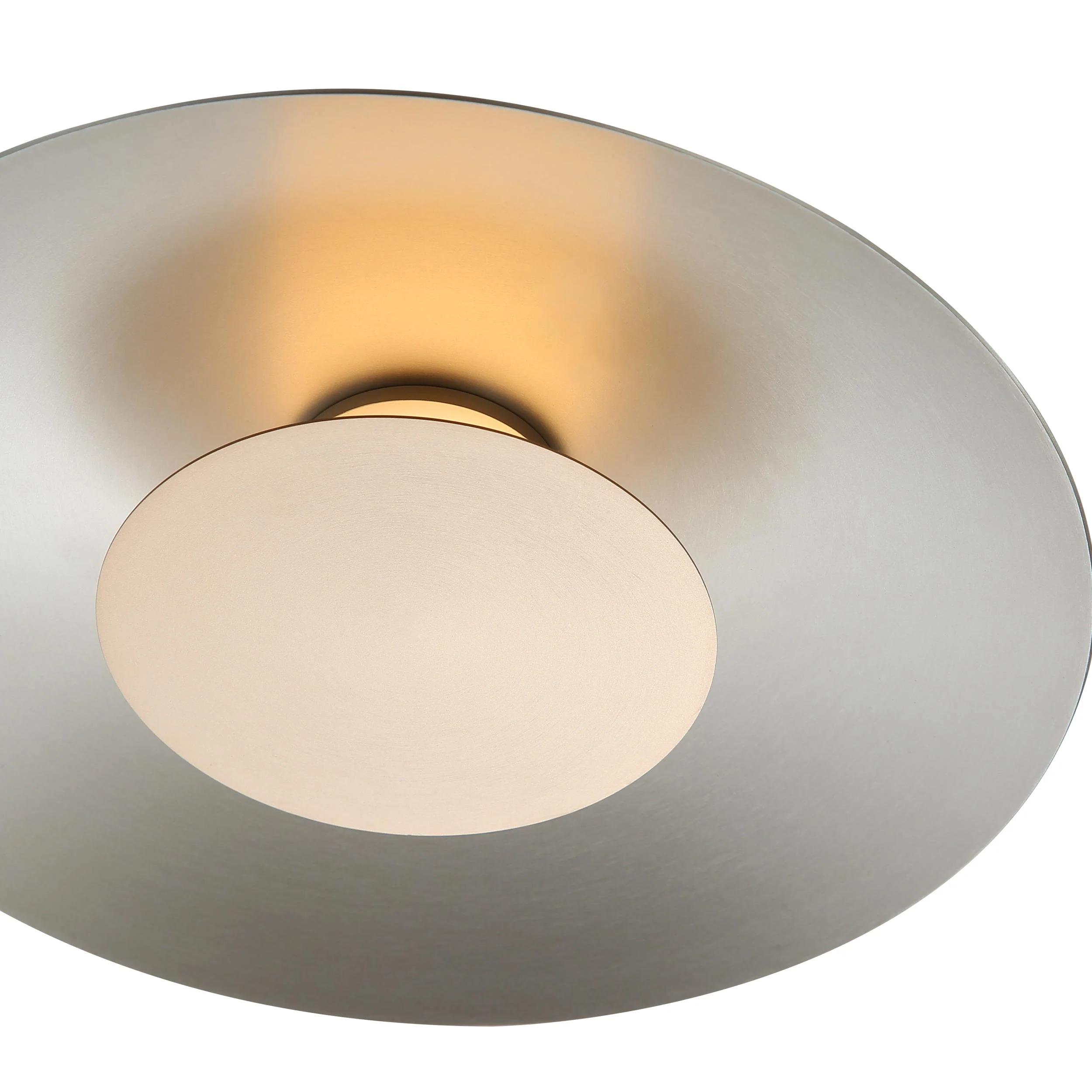 Yep by Golden Lighting Luma Integrated LED Flush Mount in Sand Nickel and French Gold shade - Image 2