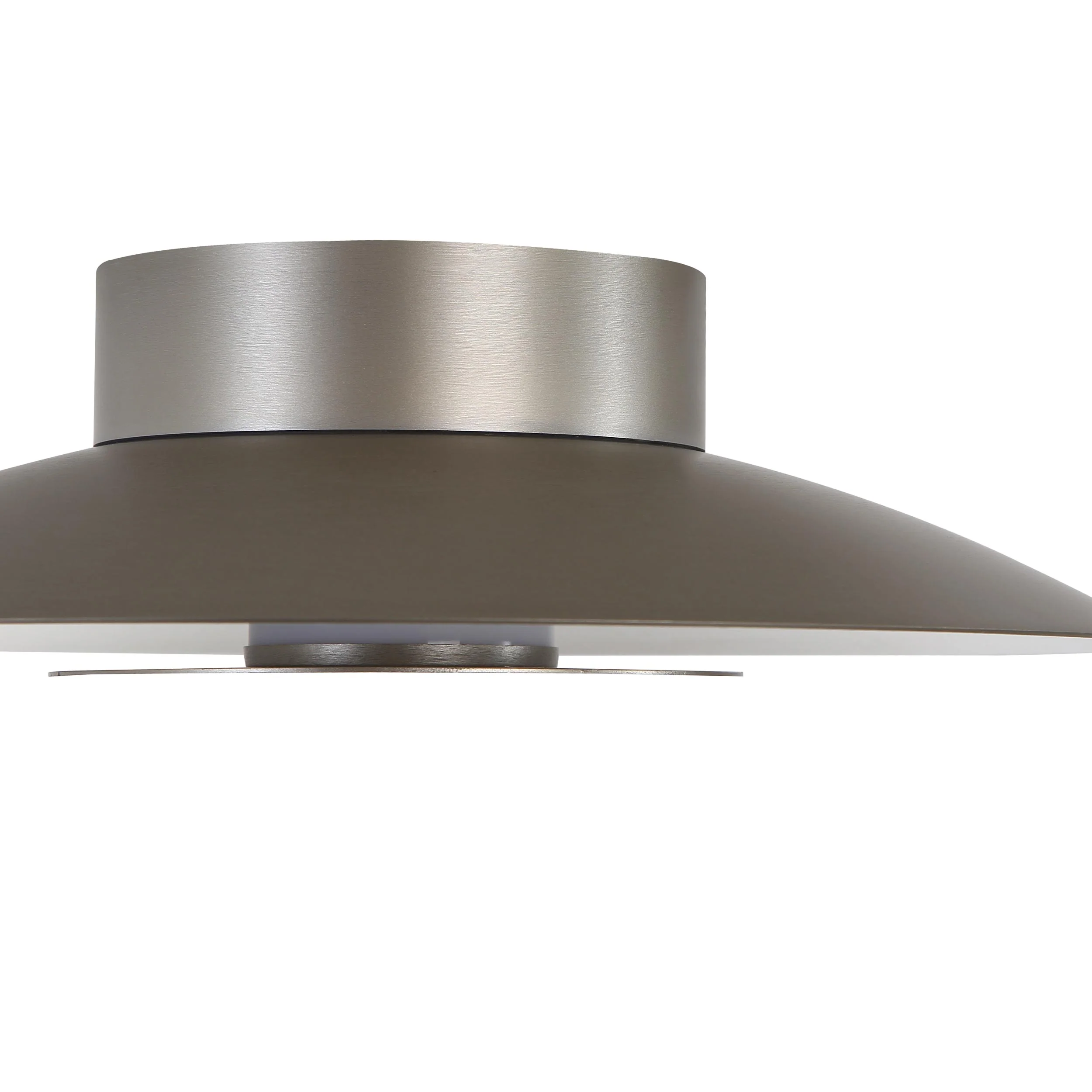 Yep by Golden Lighting Luma Integrated LED Flush Mount in Sand Nickel and Sand Nickel shade - Image 2