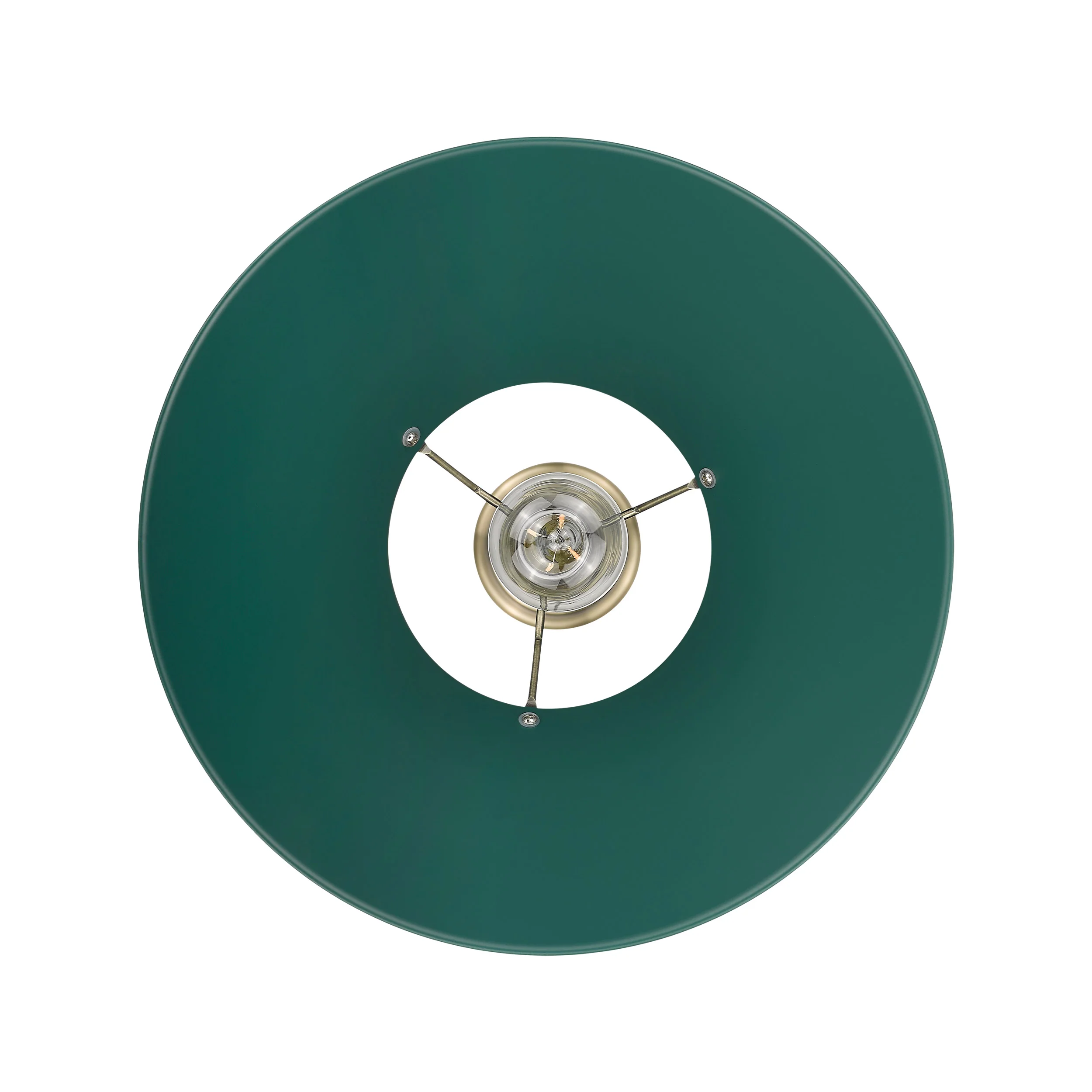Yep by Golden Lighting Orwell 1-light 14in Pendant in Aged Brass and Pine Green shade - Image 2