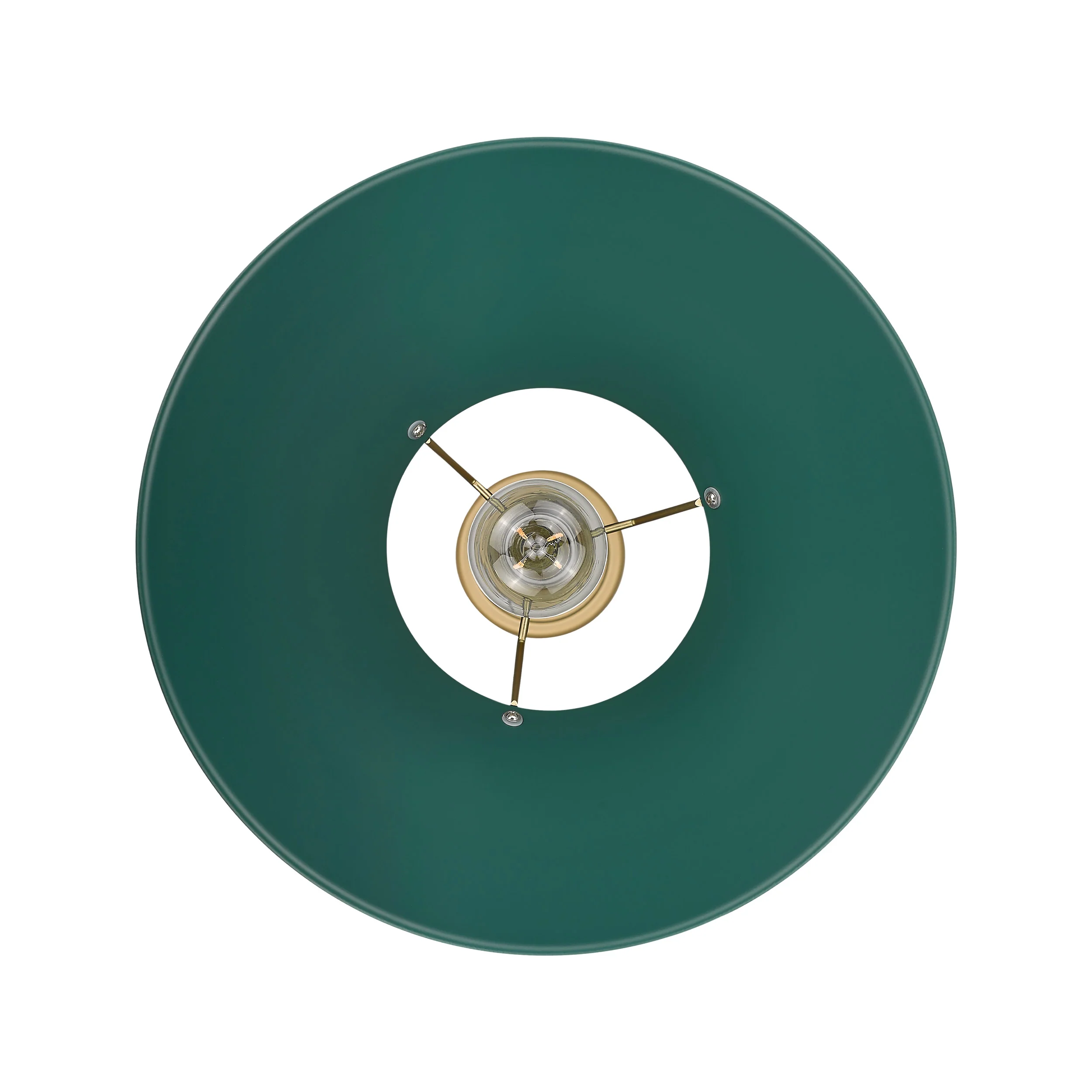 Yep by Golden Lighting Orwell 1-light 14in Pendant in Brushed Champagne Brass and Pine Green shade - Image 2