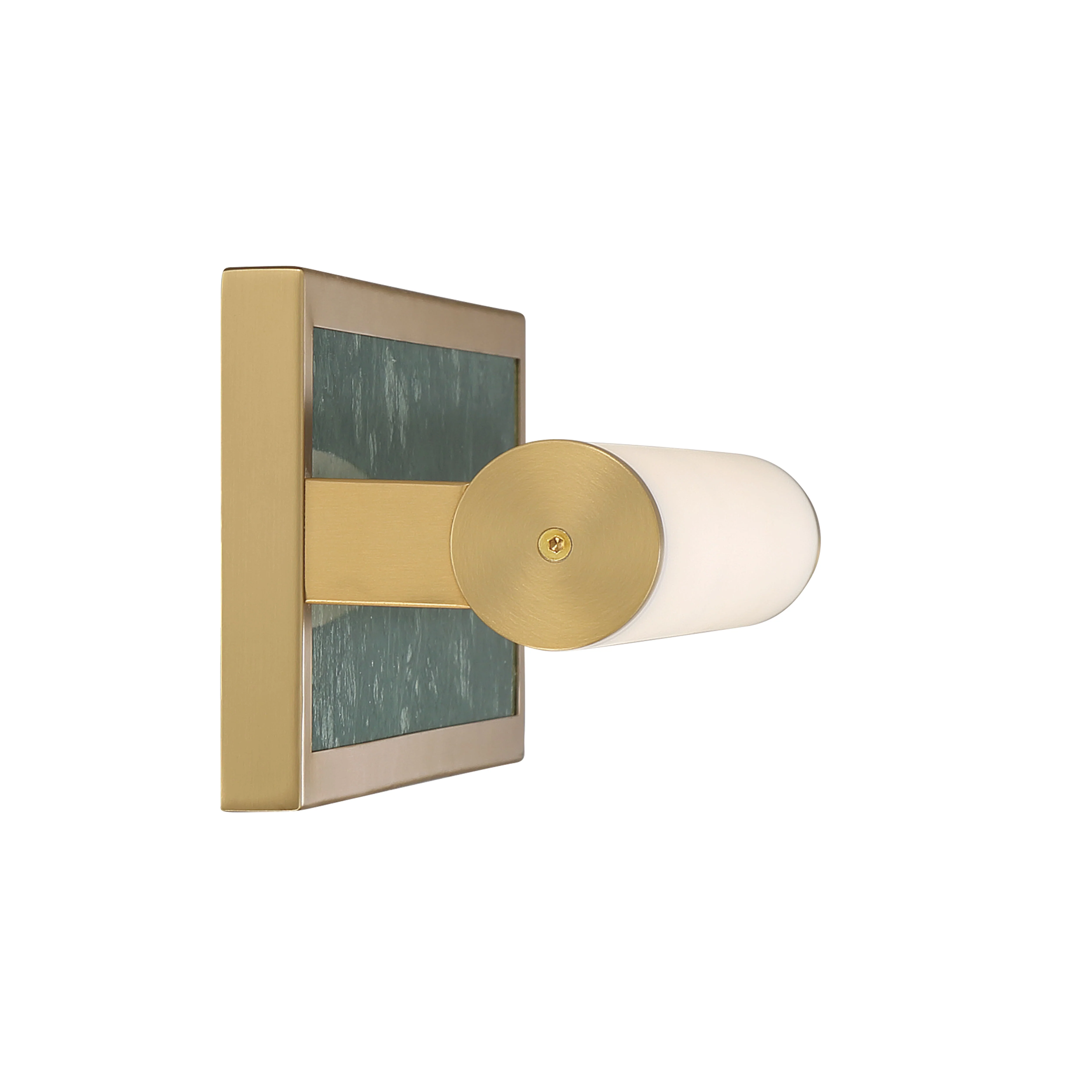 Yep by Golden Lighting Stratum Integrated LED 18in Vanity in Brushed Champagne Brass with Persian Green Marble - Image 2