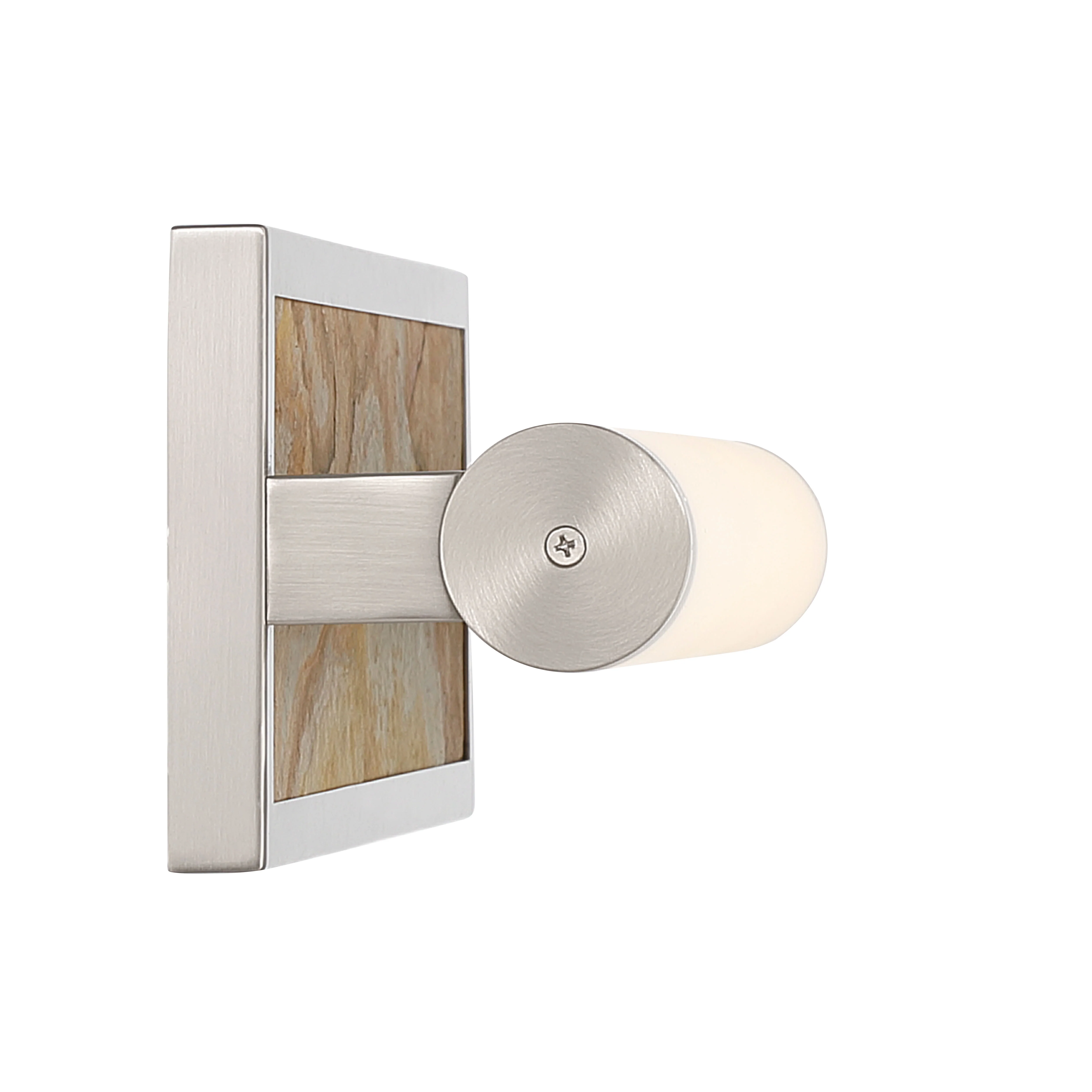 Yep by Golden Lighting Stratum Integrated LED 18in Vanity in Brushed Nickel with Moon Rock Slate - Image 2