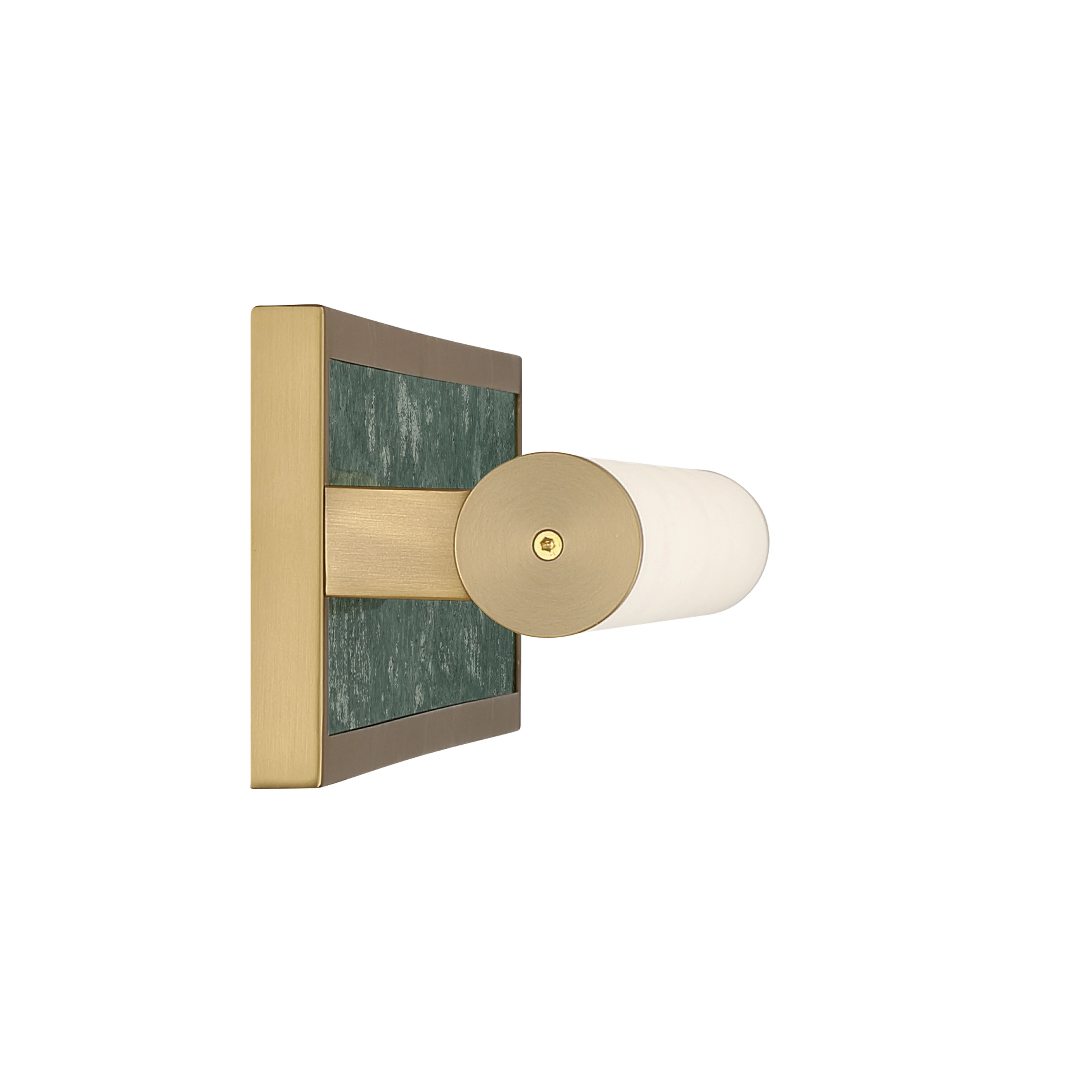 Yep by Golden Lighting Stratum Integrated LED 24in Vanity in Brushed Champagne Brass with Persian Green Marble - Image 2