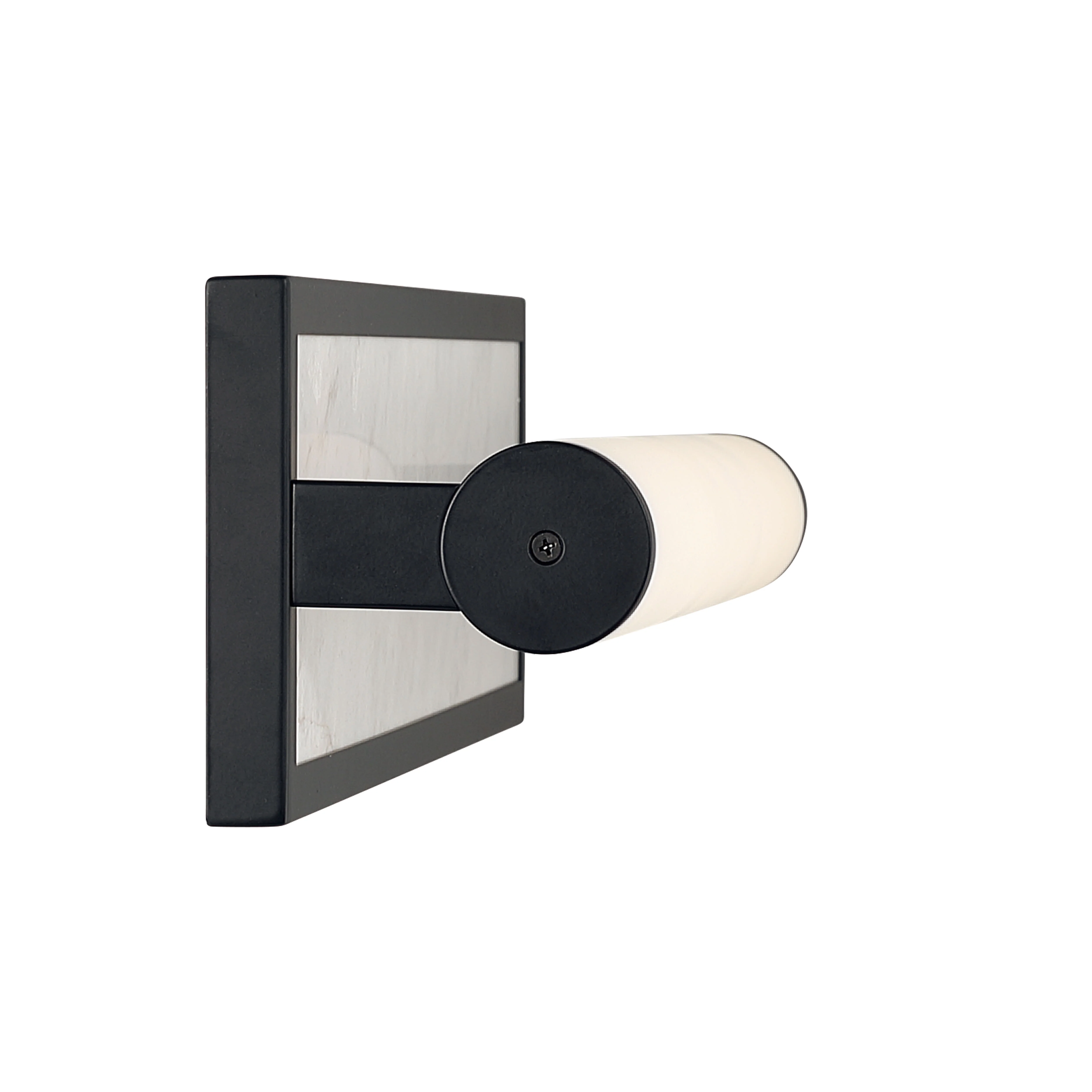 Yep by Golden Lighting Stratum Integrated LED 24in Vanity in Matte Black with Jazz White Marble - Image 2