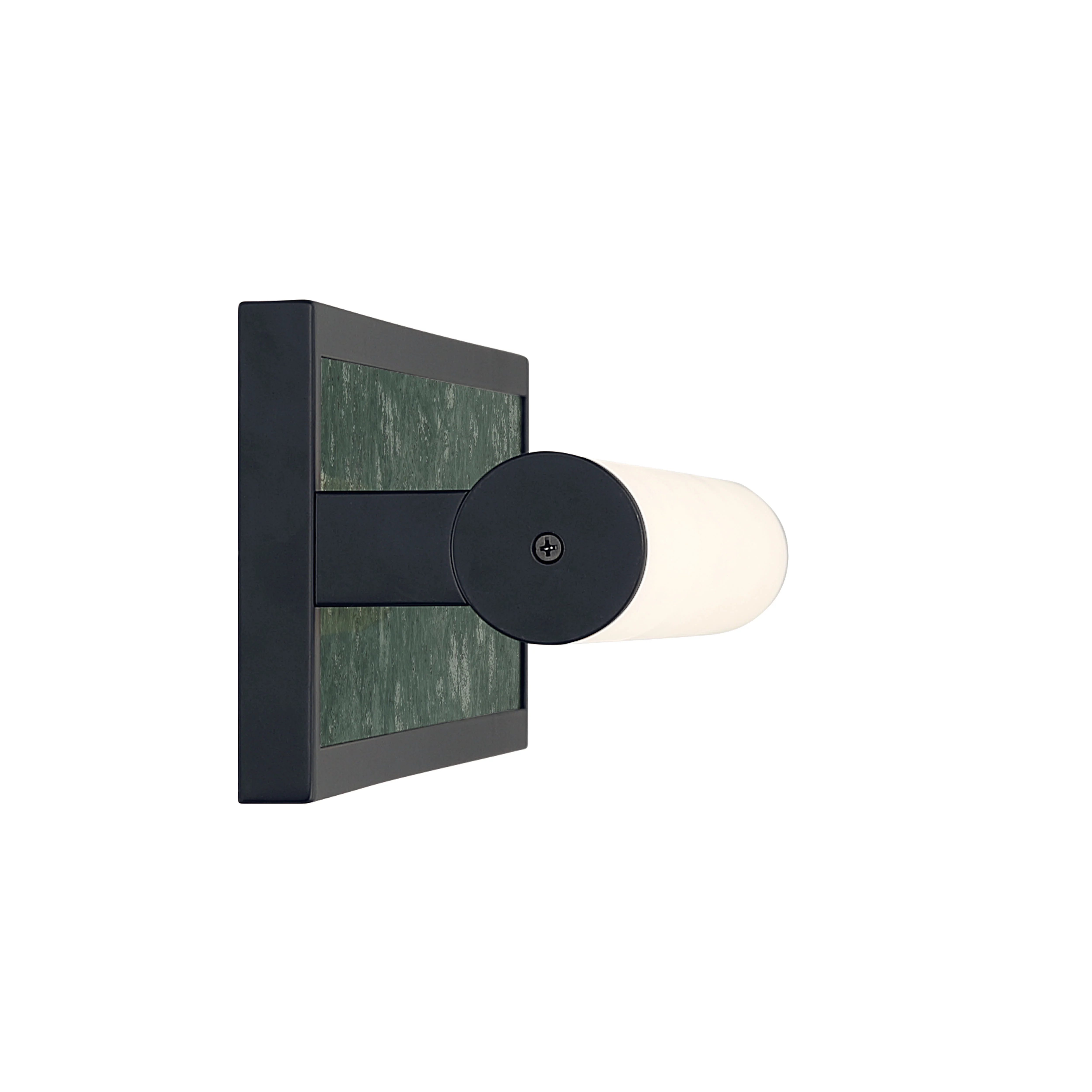 Yep by Golden Lighting Stratum Integrated LED 24in Vanity in Matte Black with Persian Green Marble - Image 2