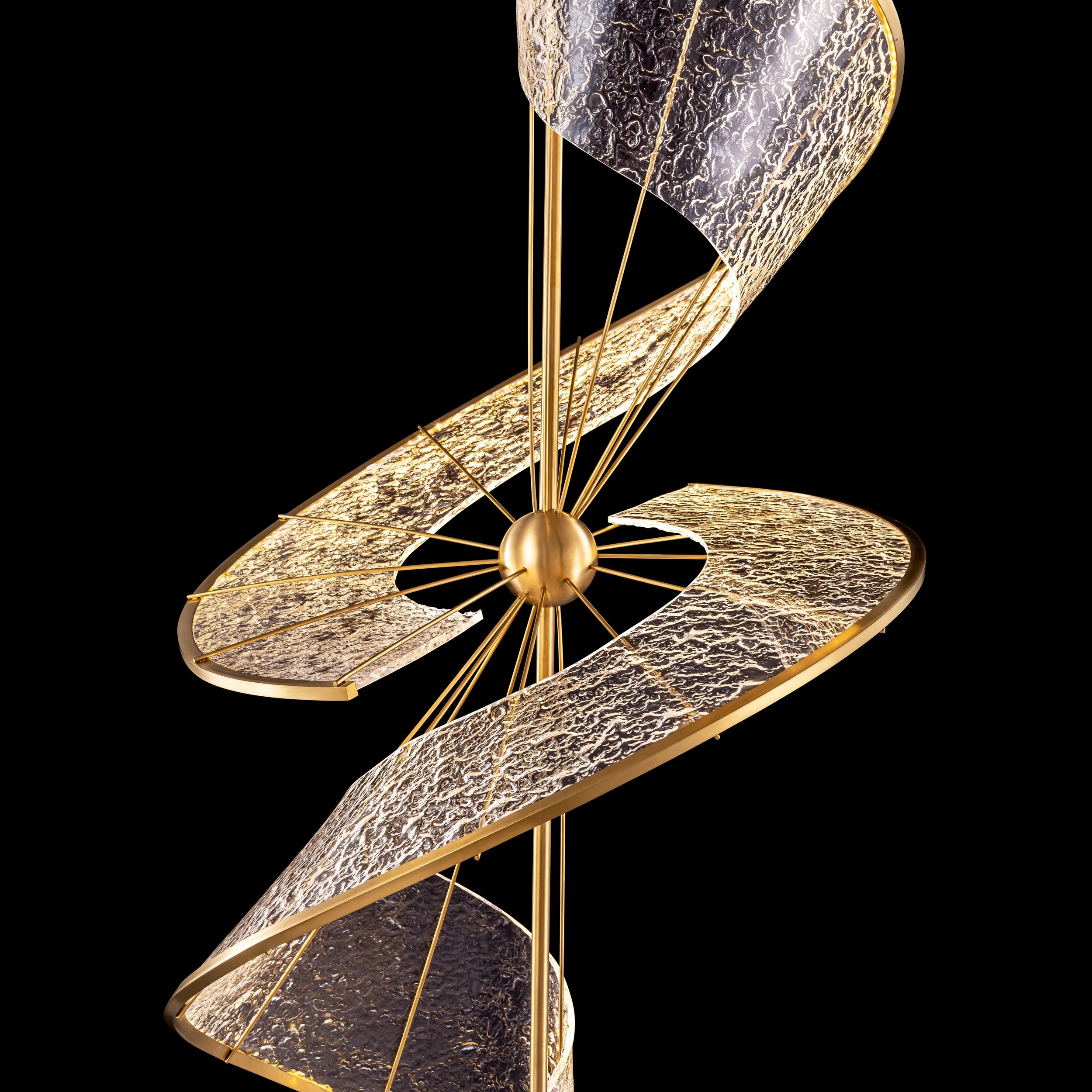 Ziva by Golden Lighting Aurora Integrated LED 71"H Pendant in Brushed Champagne - Image 2