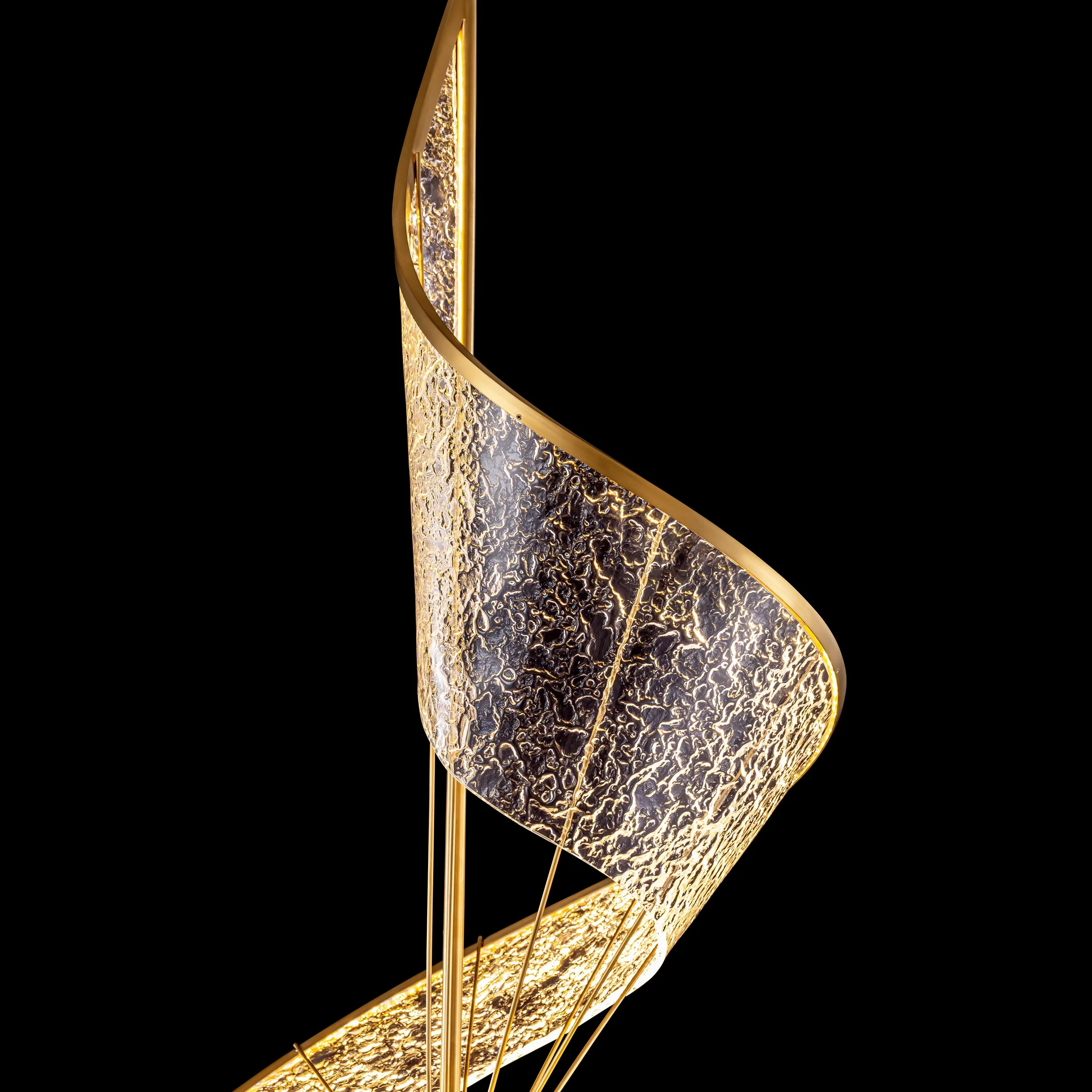 Ziva by Golden Lighting Aurora Integrated LED 71"H Pendant in Brushed Champagne - Image 3