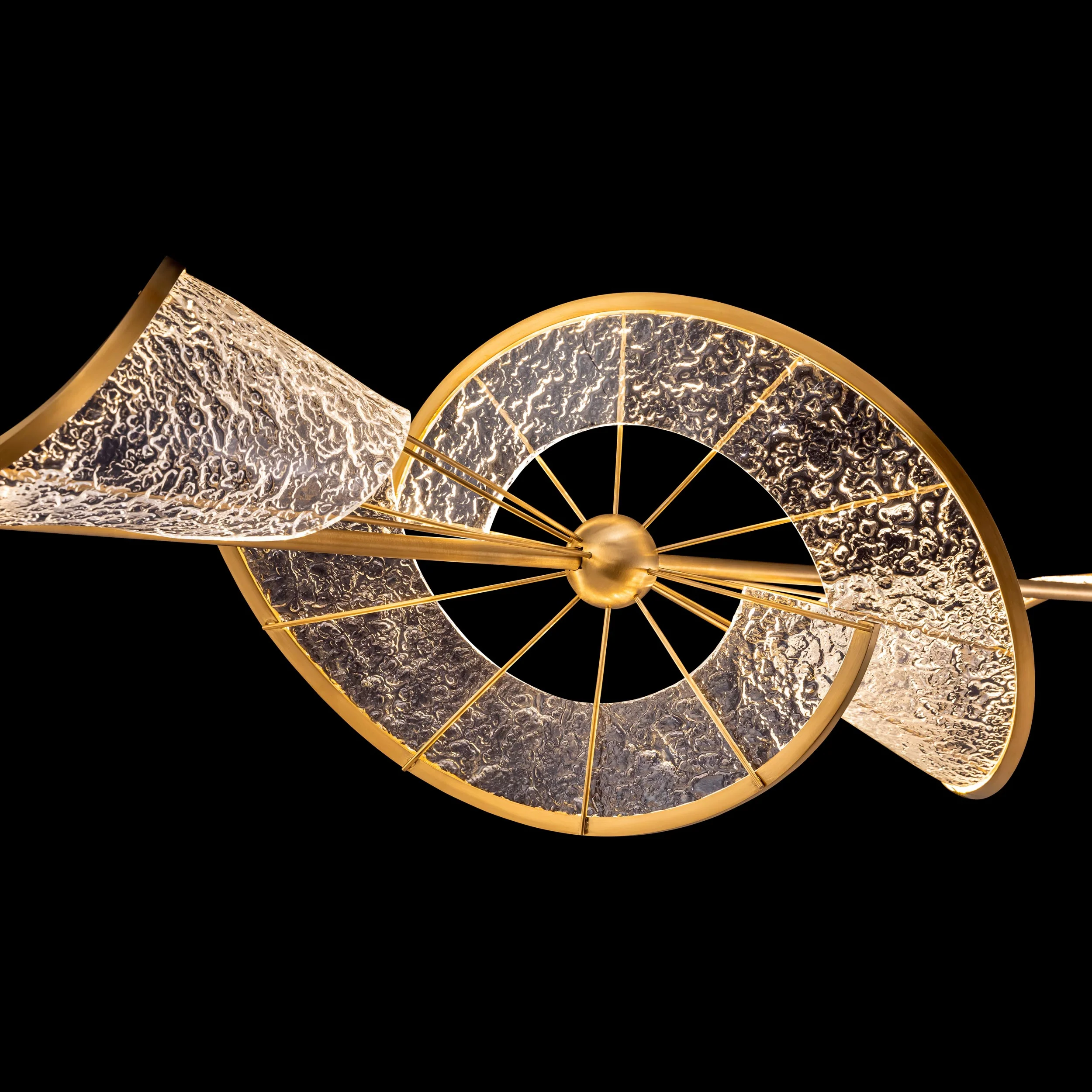 Ziva by Golden Lighting Aurora Integrated LED Island Light in Brushed Champagne - Image 2