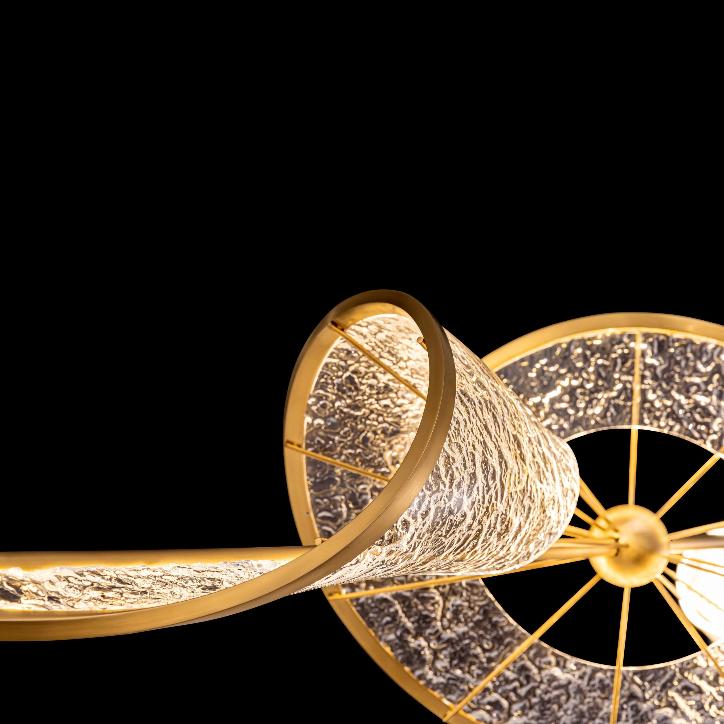 Ziva by Golden Lighting Aurora Integrated LED Island Light in Brushed Champagne - Image 3