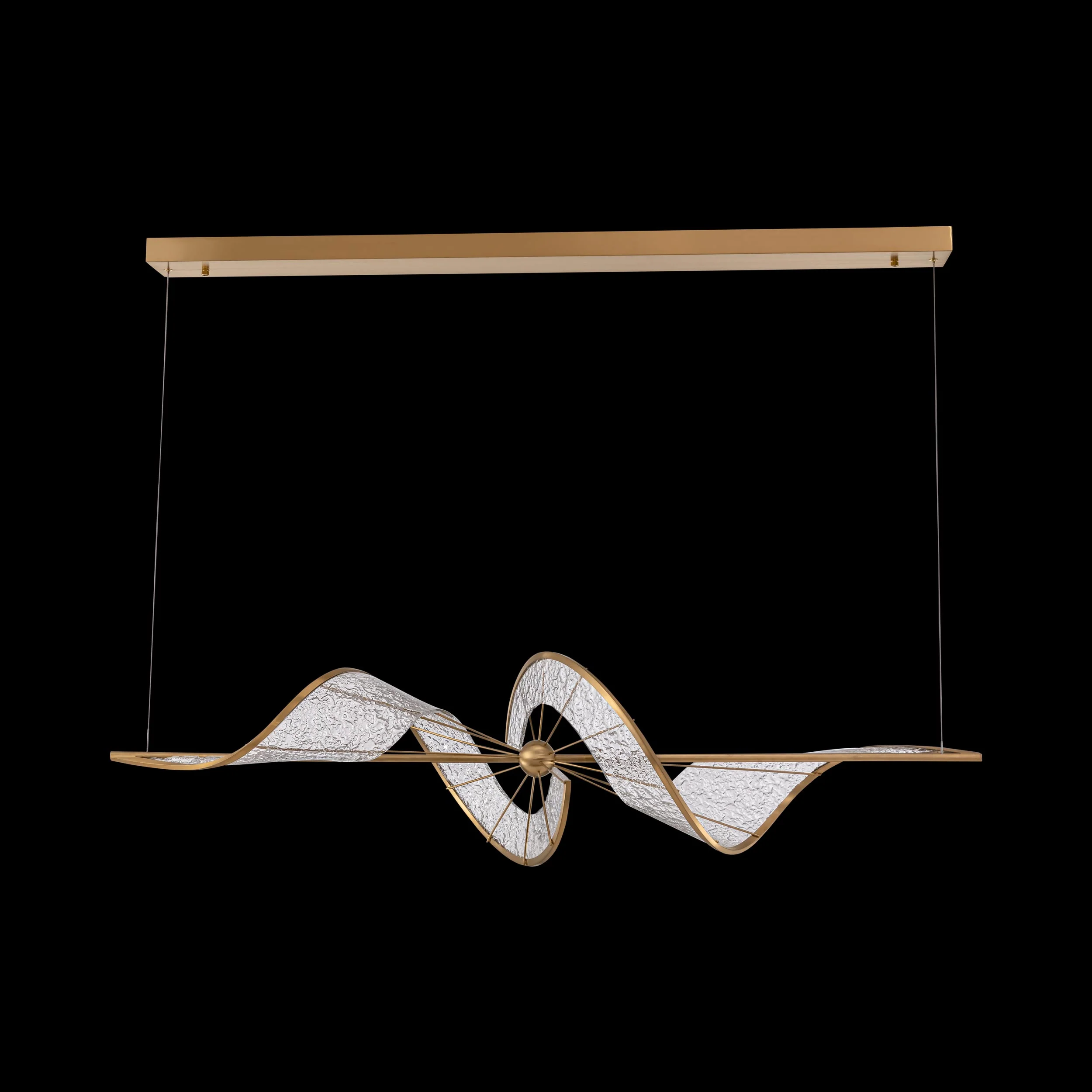 Ziva by Golden Lighting Aurora Integrated LED Island Light in Brushed Champagne - Image 7