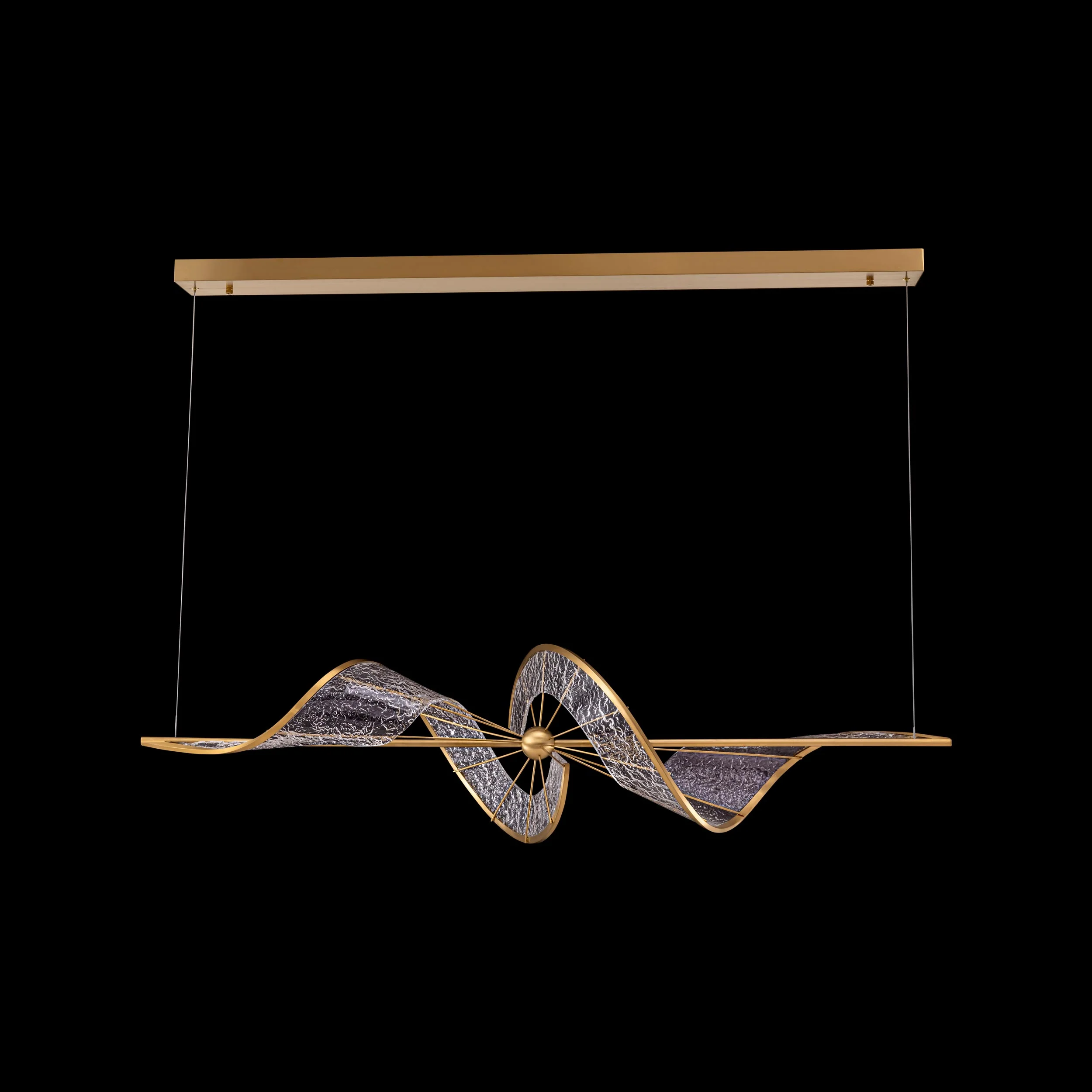 Ziva by Golden Lighting Aurora Integrated LED Island Light in Brushed Champagne - Image 8