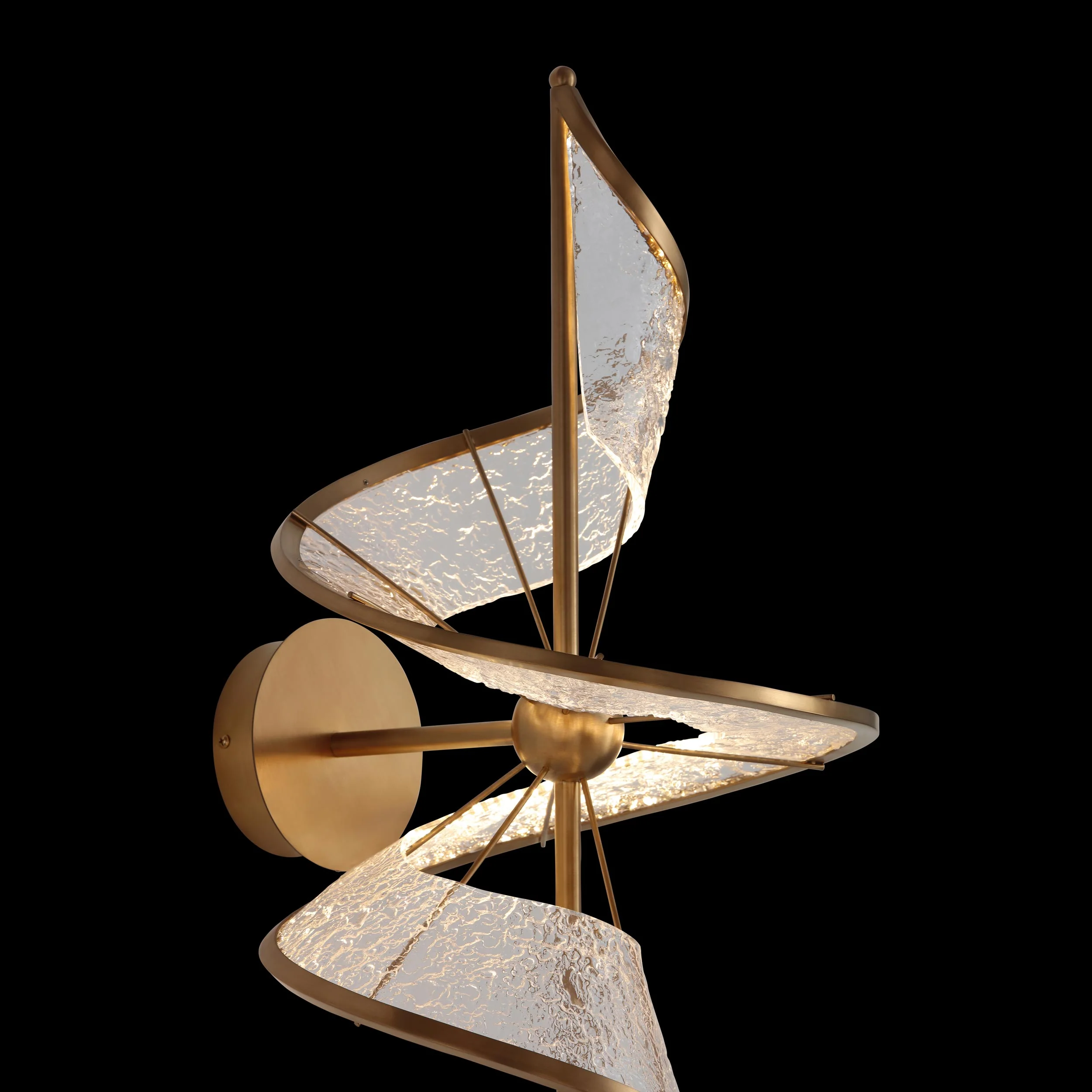 Ziva by Golden Lighting Aurora Integrated LED Wall Sconce in Brushed Champagne - Image 3