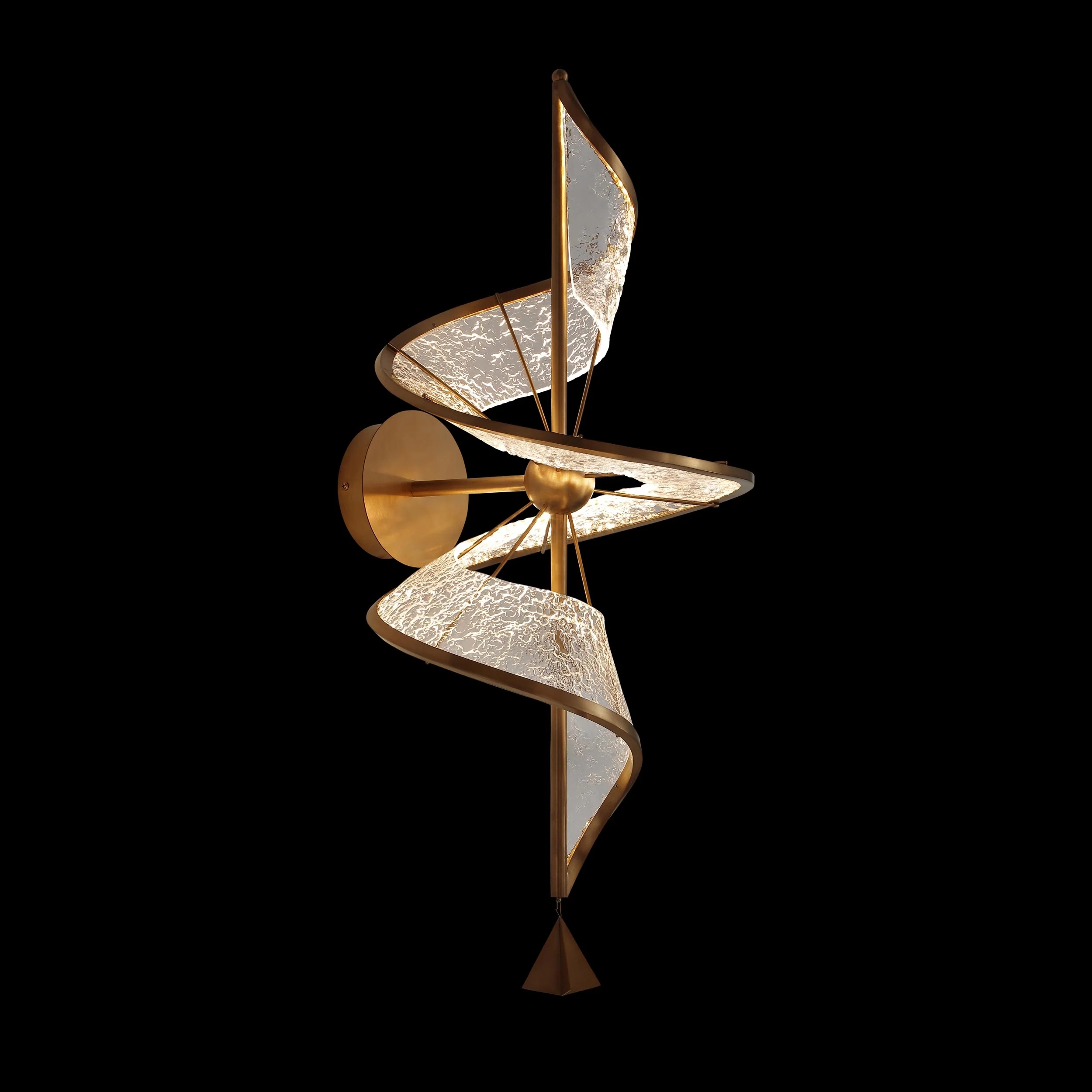 Ziva by Golden Lighting Aurora Integrated LED Wall Sconce in Brushed Champagne - Image 8