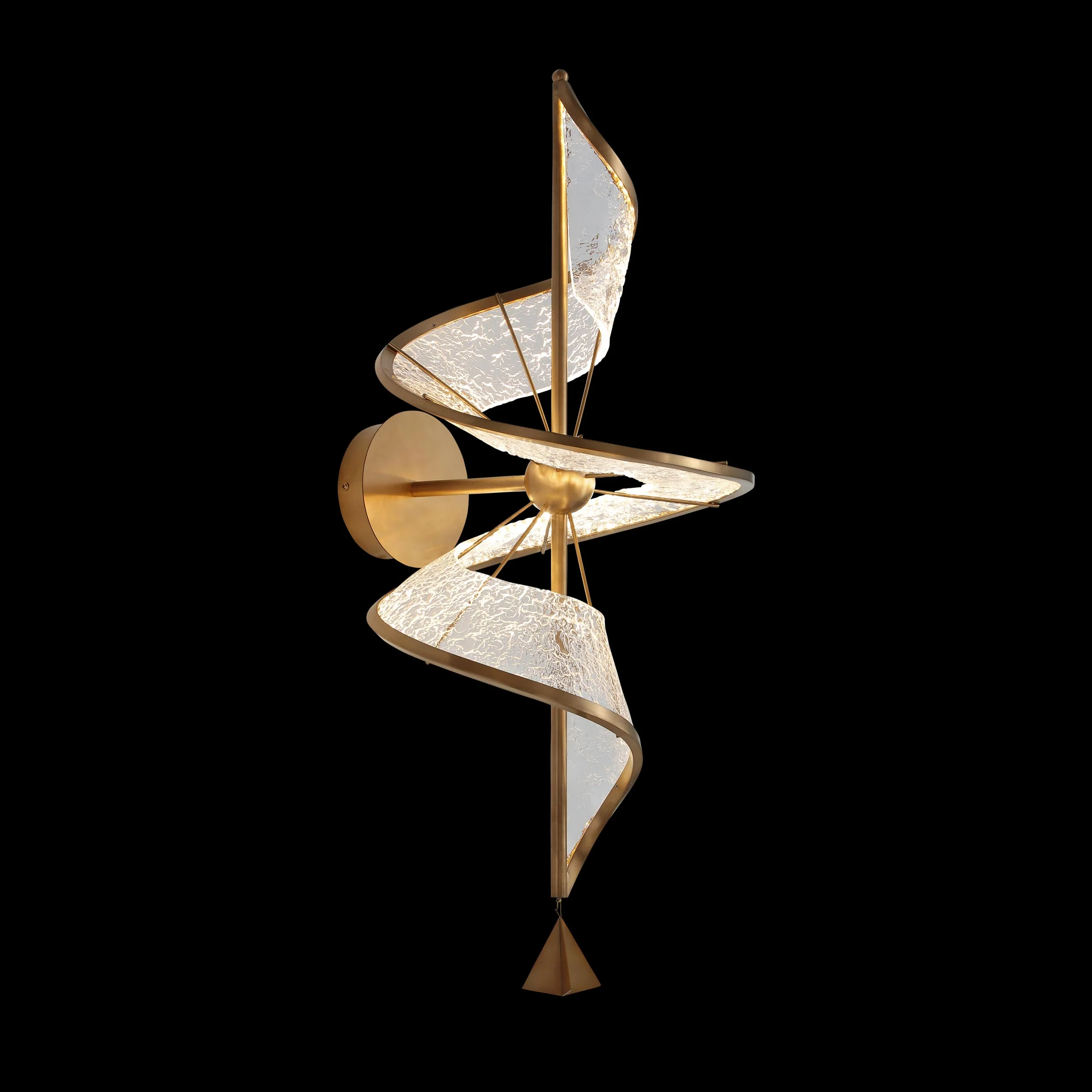 Ziva by Golden Lighting Aurora Integrated LED Wall Sconce in Brushed Champagne - Image 9