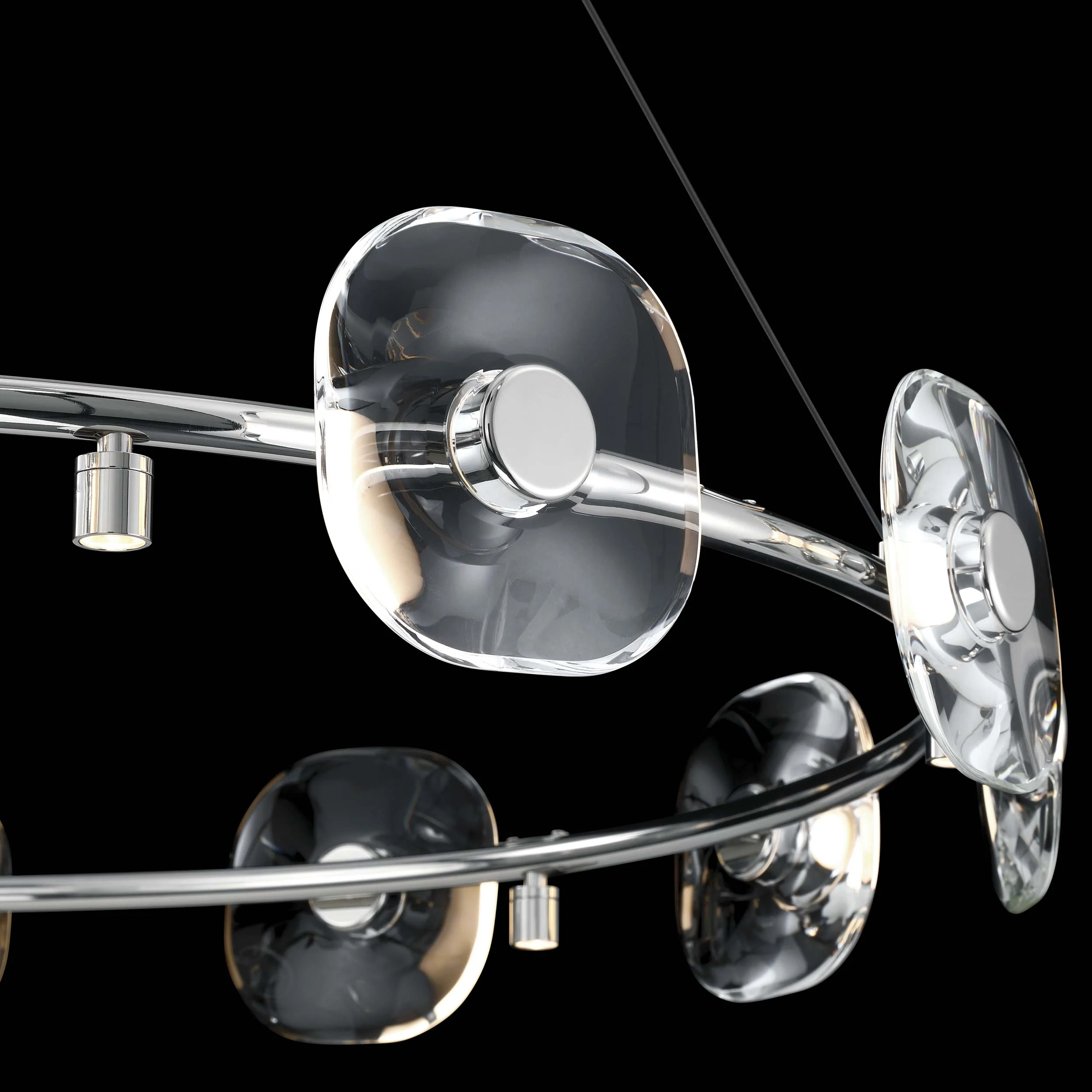 Ziva by Golden Lighting Celestia 12-light Integrated LED Chandelier in Chrome - Image 6