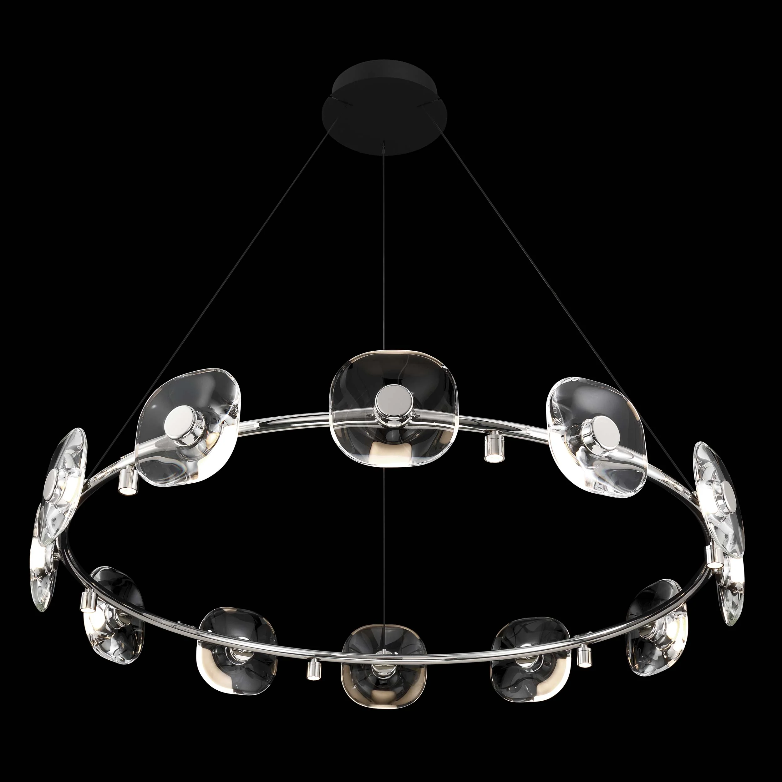 Ziva by Golden Lighting Celestia 12-light Integrated LED Chandelier in Chrome - Image 7