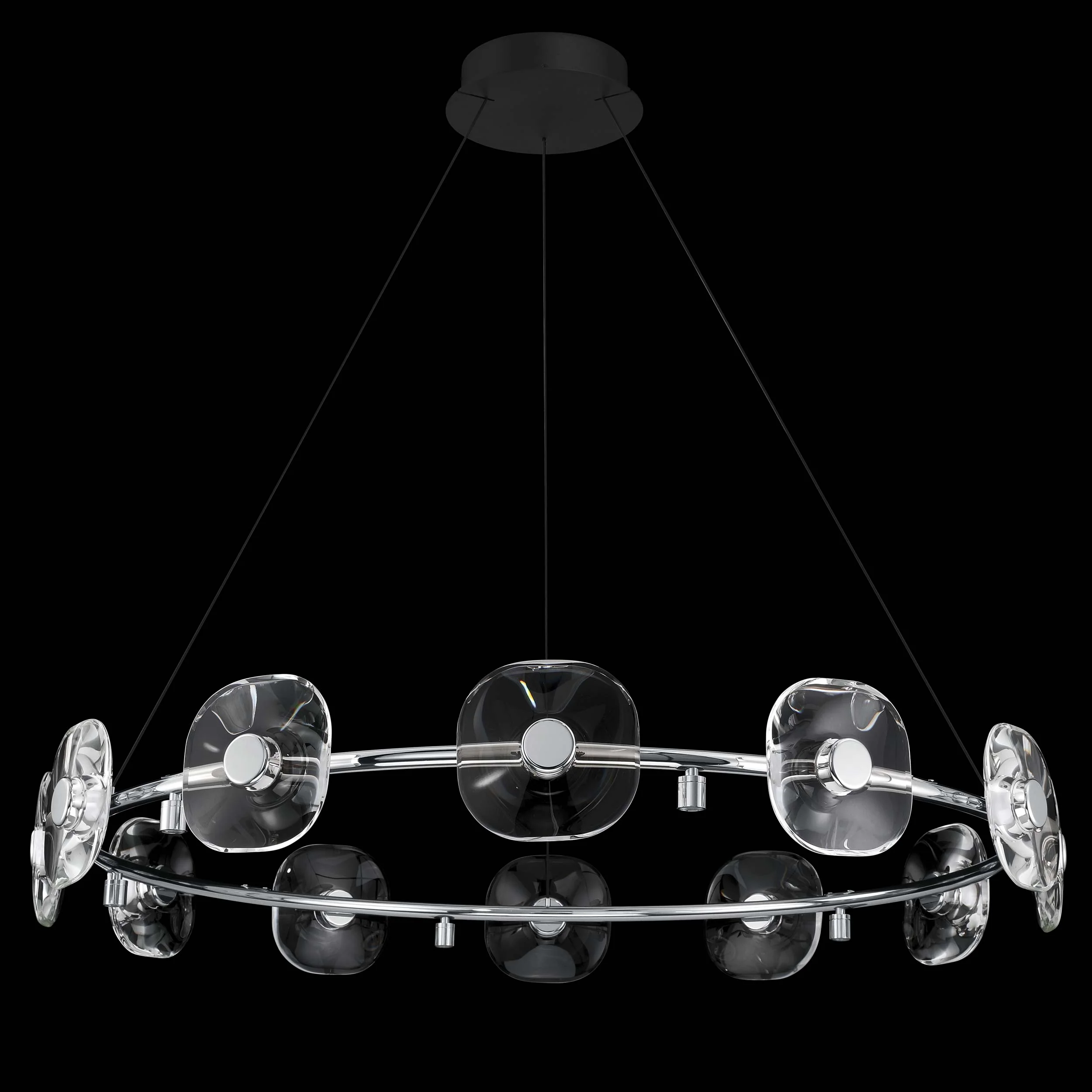 Ziva by Golden Lighting Celestia 12-light Integrated LED Chandelier in Chrome - Image 8
