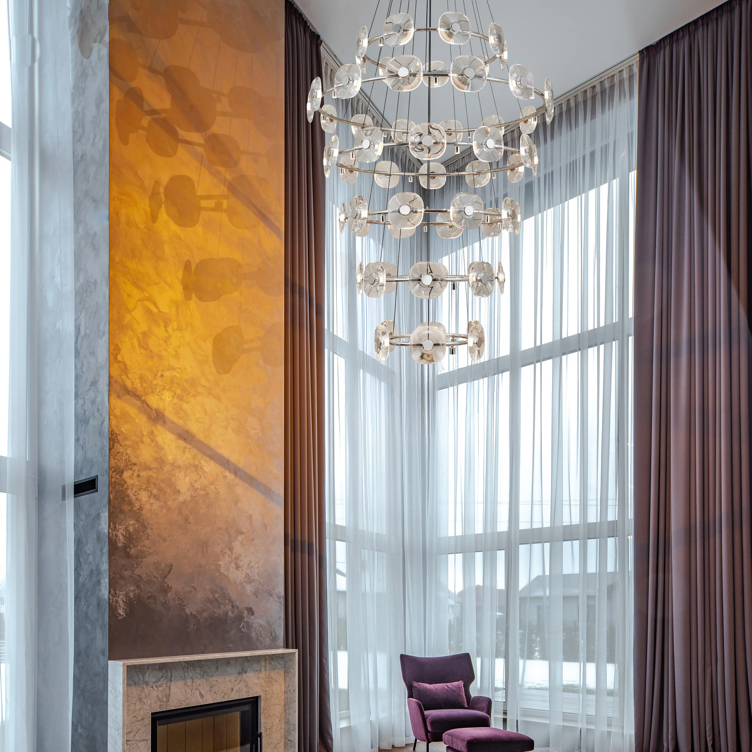 Ziva by Golden Lighting Celestia 59-light Integrated LED Chandelier in Chrome - Image 2