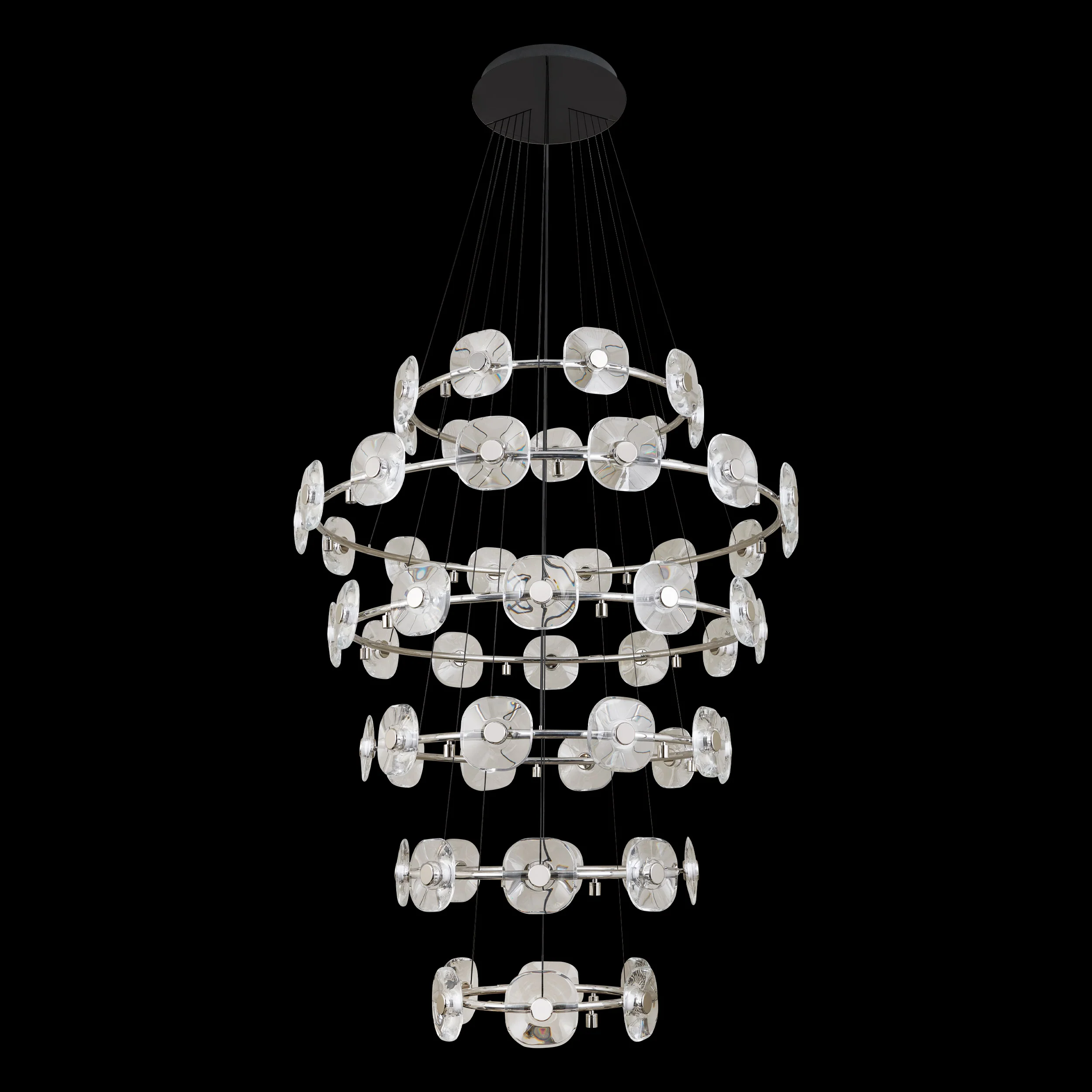 Ziva by Golden Lighting Celestia 59-light Integrated LED Chandelier in Chrome - Image 3
