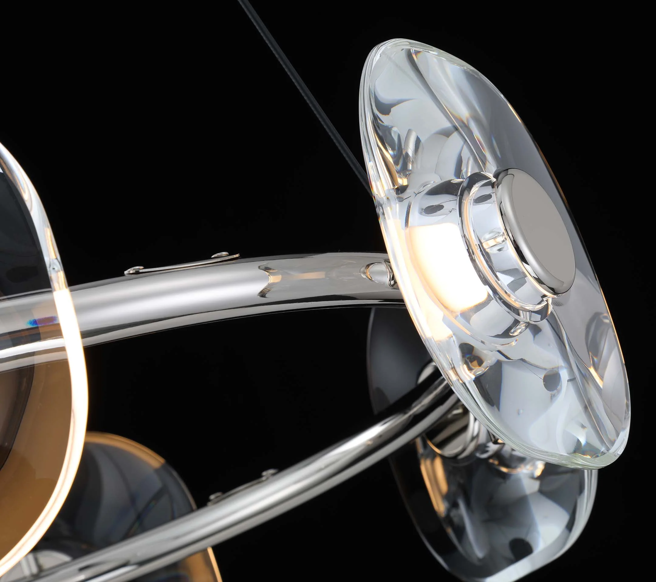 Ziva by Golden Lighting Celestia 6-light Integrated LED Chandelier in Chrome - Image 2