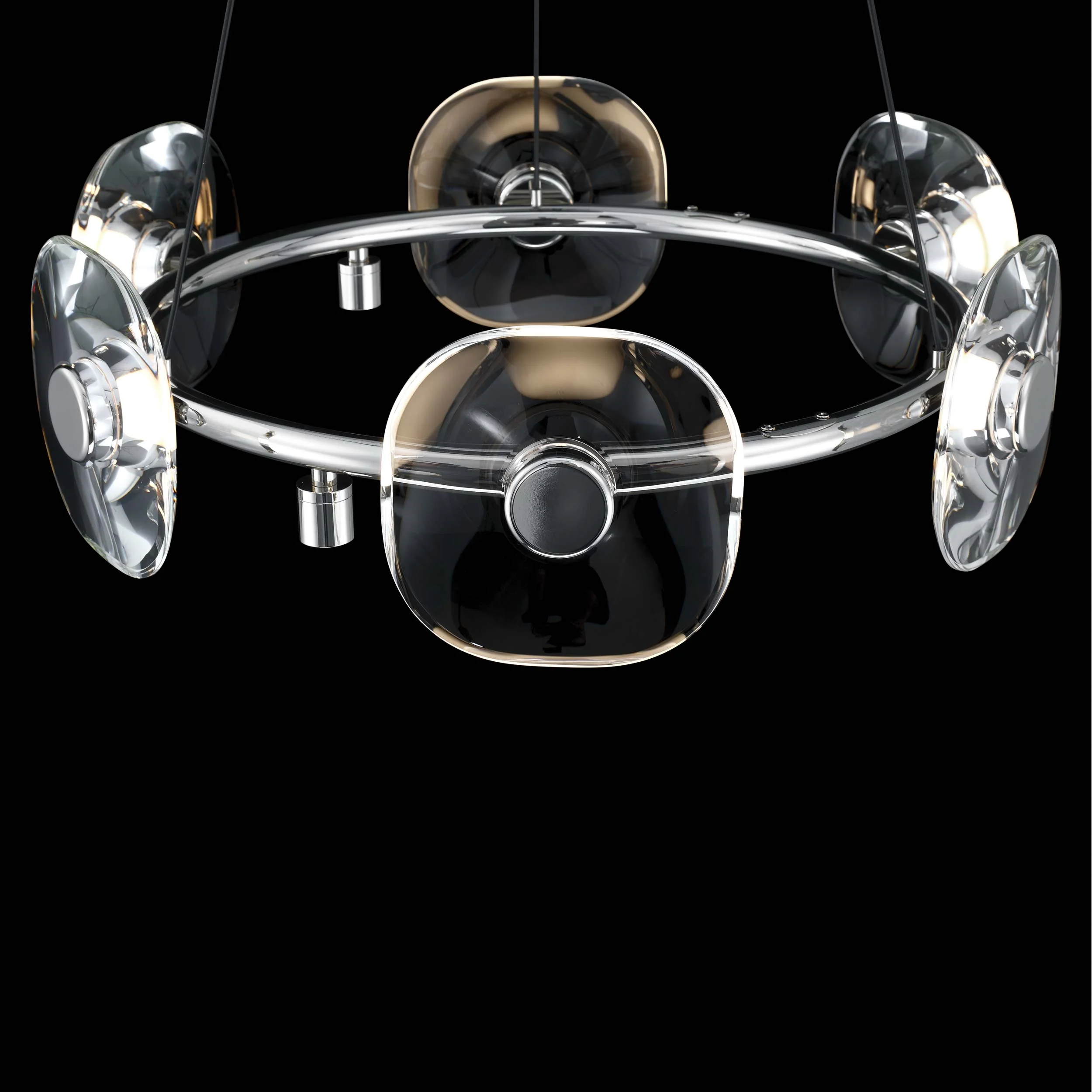 Ziva by Golden Lighting Celestia 6-light Integrated LED Chandelier in Chrome - Image 4