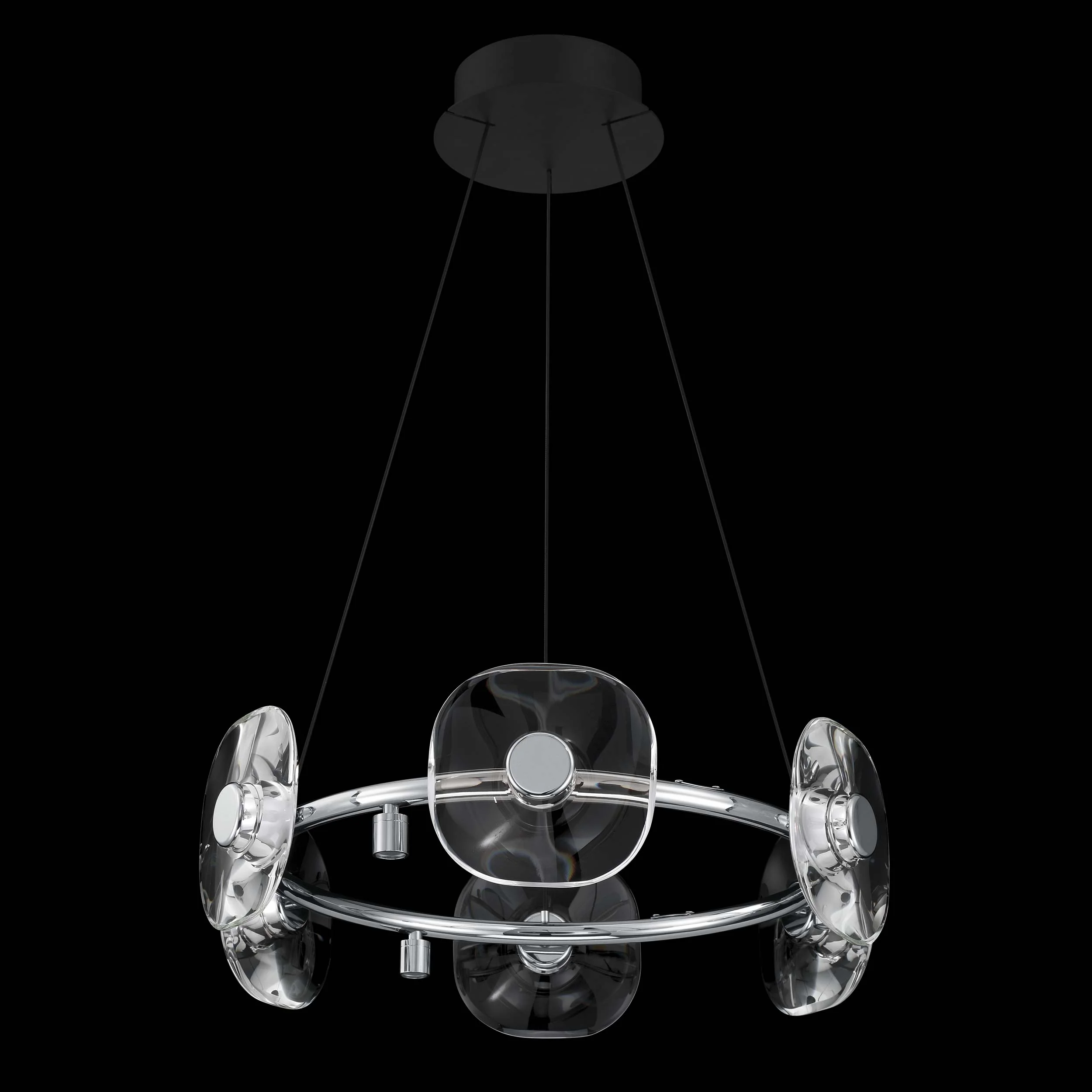 Ziva by Golden Lighting Celestia 6-light Integrated LED Chandelier in Chrome - Image 5