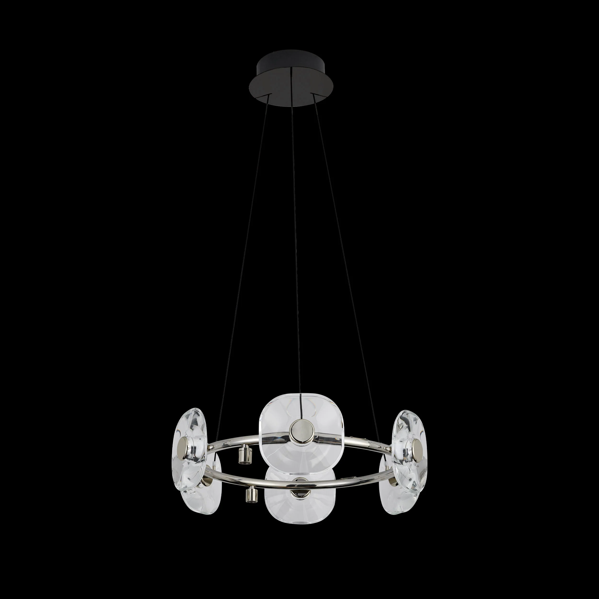 Ziva by Golden Lighting Celestia 6-light Integrated LED Chandelier in Chrome - Image 6