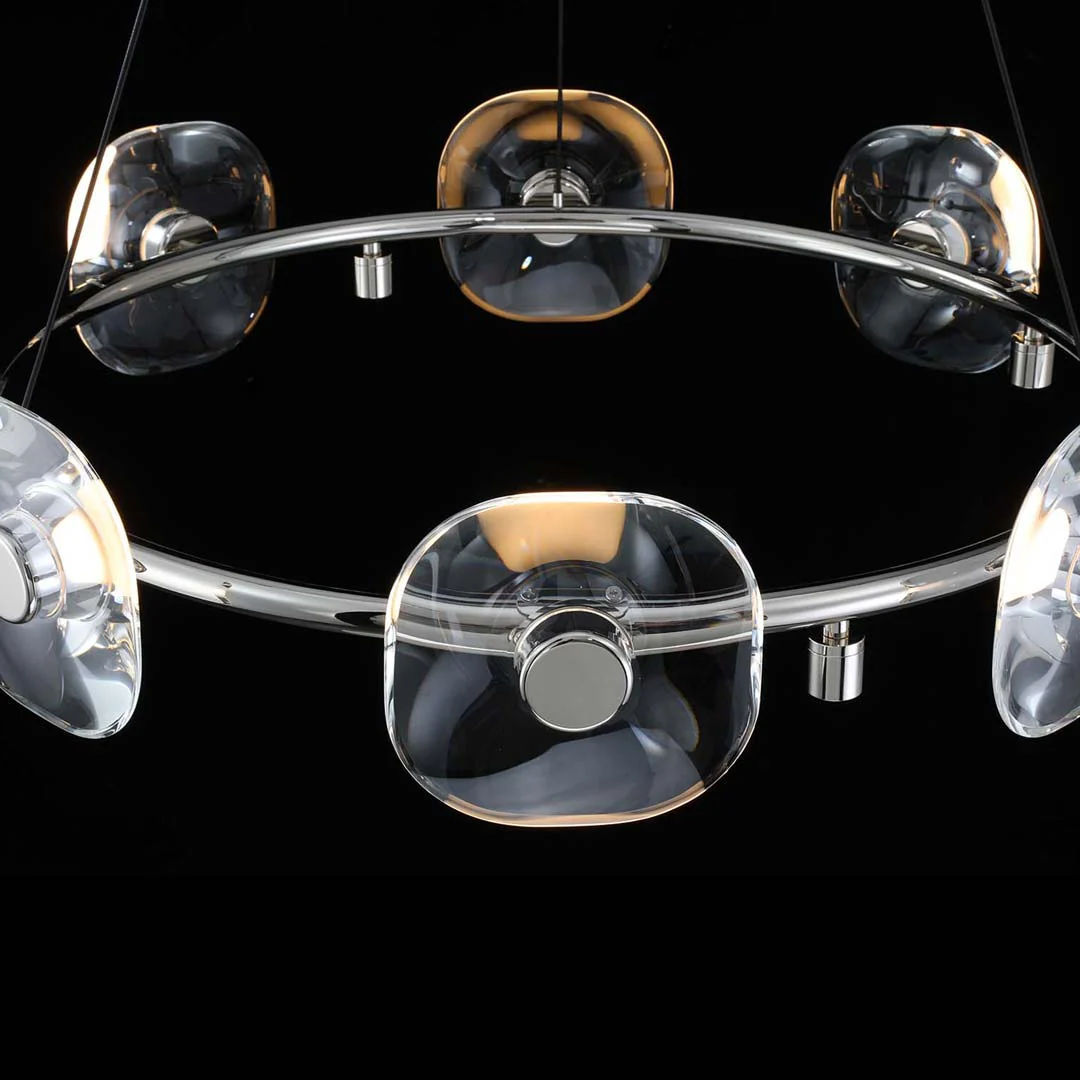 Ziva by Golden Lighting Celestia 8-light Integrated LED Chandelier in Chrome - Image 3