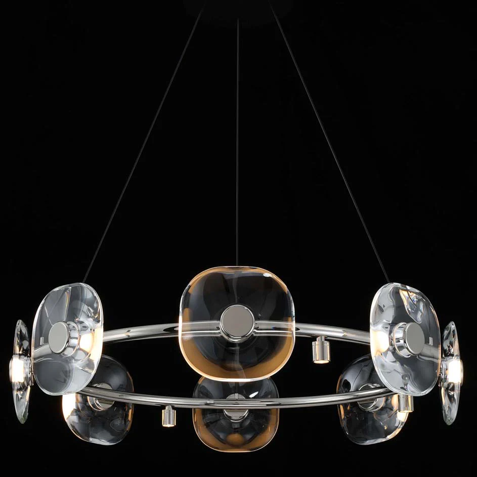 Ziva by Golden Lighting Celestia 8-light Integrated LED Chandelier in Chrome - Image 4