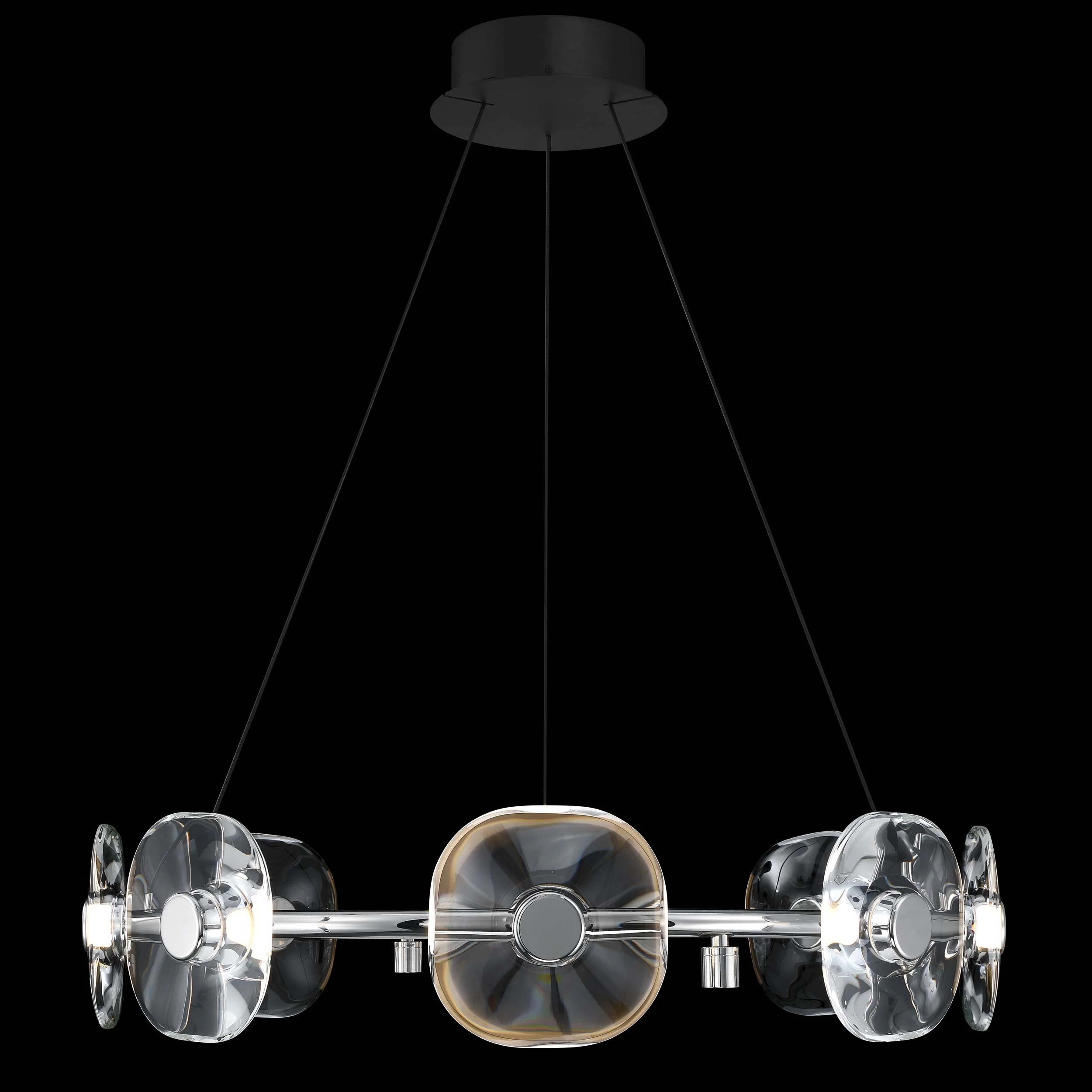 Ziva by Golden Lighting Celestia 8-light Integrated LED Chandelier in Chrome - Image 6