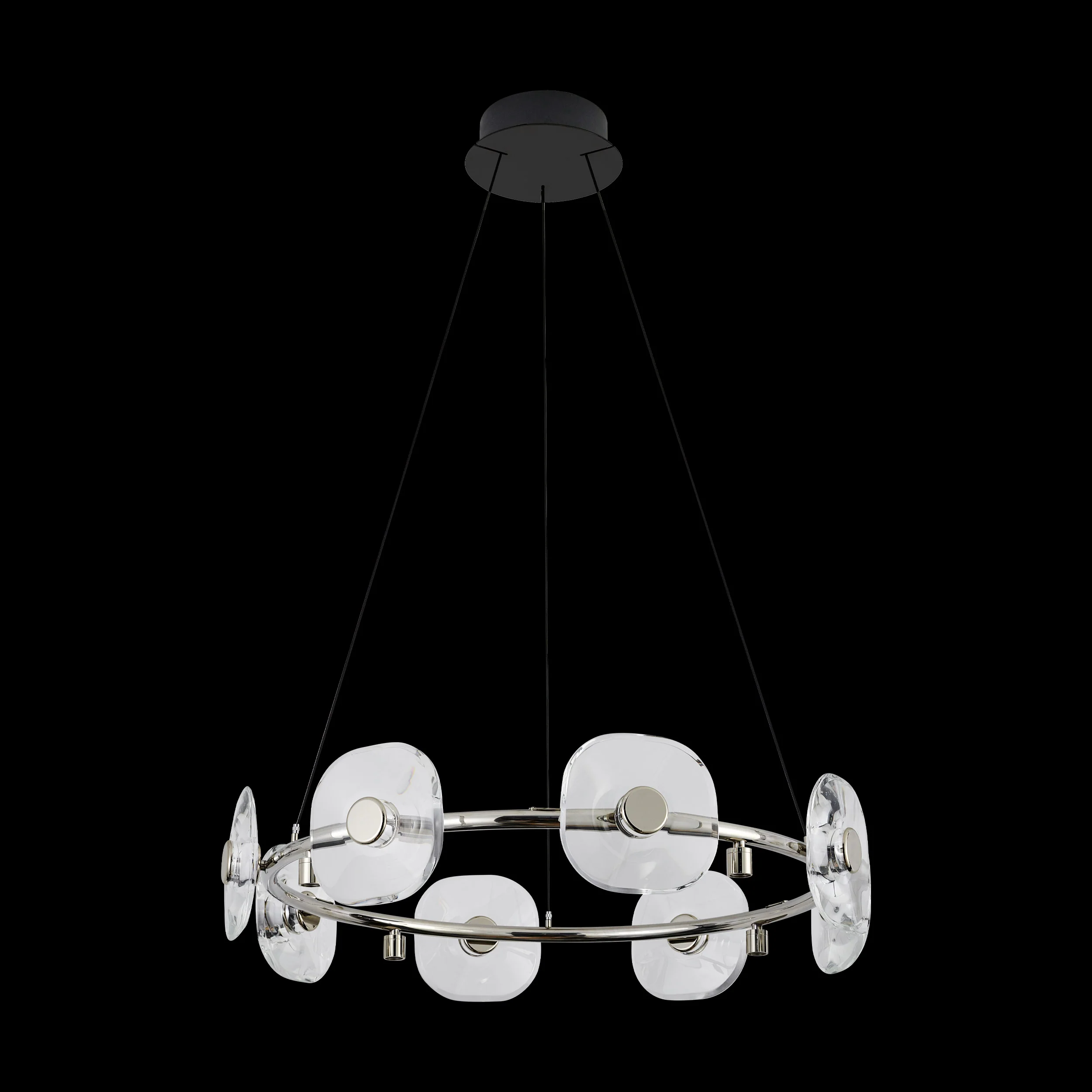 Ziva by Golden Lighting Celestia 8-light Integrated LED Chandelier in Chrome - Image 8