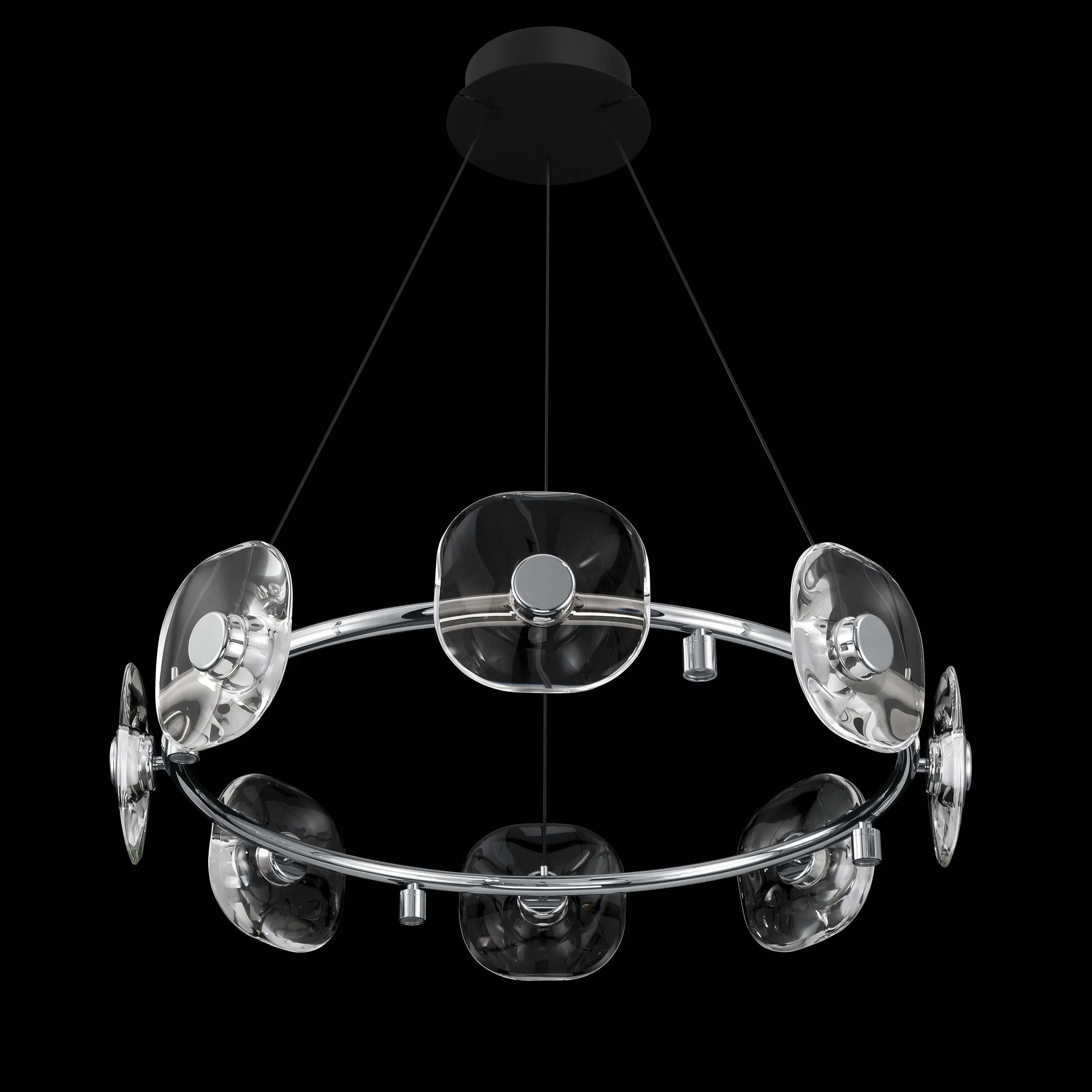 Ziva by Golden Lighting Celestia 8-light Integrated LED Chandelier in Chrome - Image 9