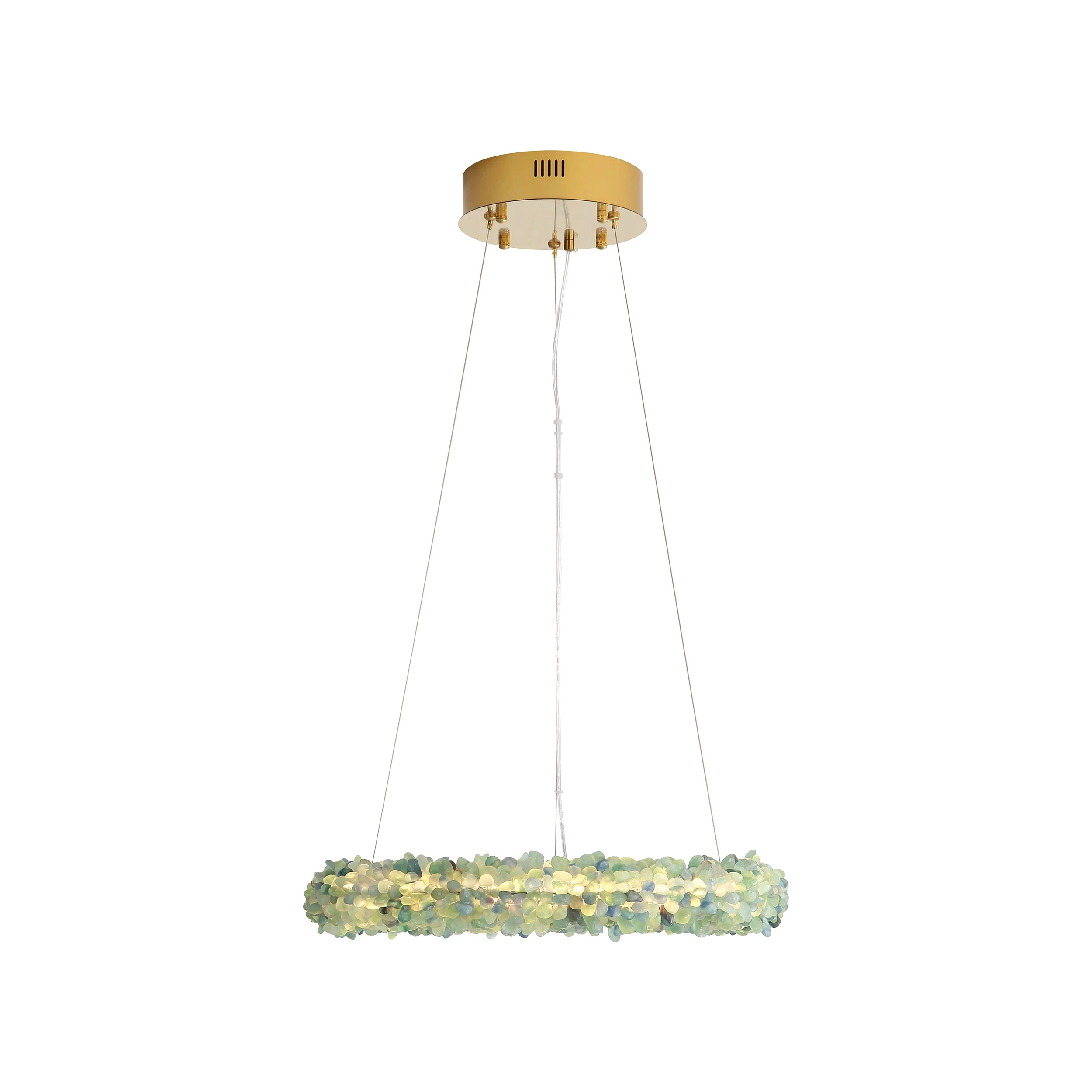 Ziva by Golden Lighting Corallo Integrated LED 22in Chandelier in Turquoise - Image 2
