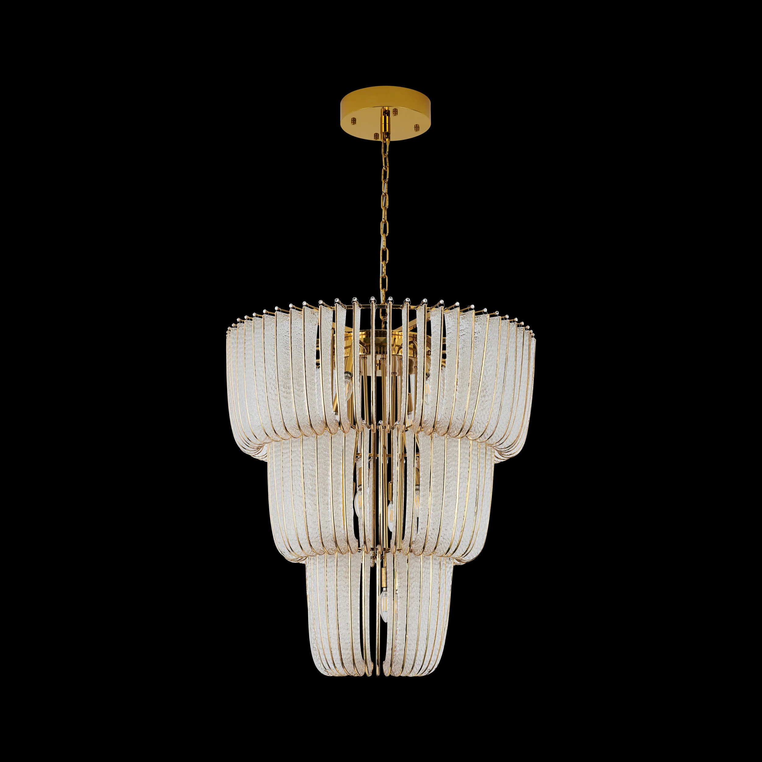 Ziva by Golden Lighting Shahi 17-light Chandelier in Titanium Gold - Image 3